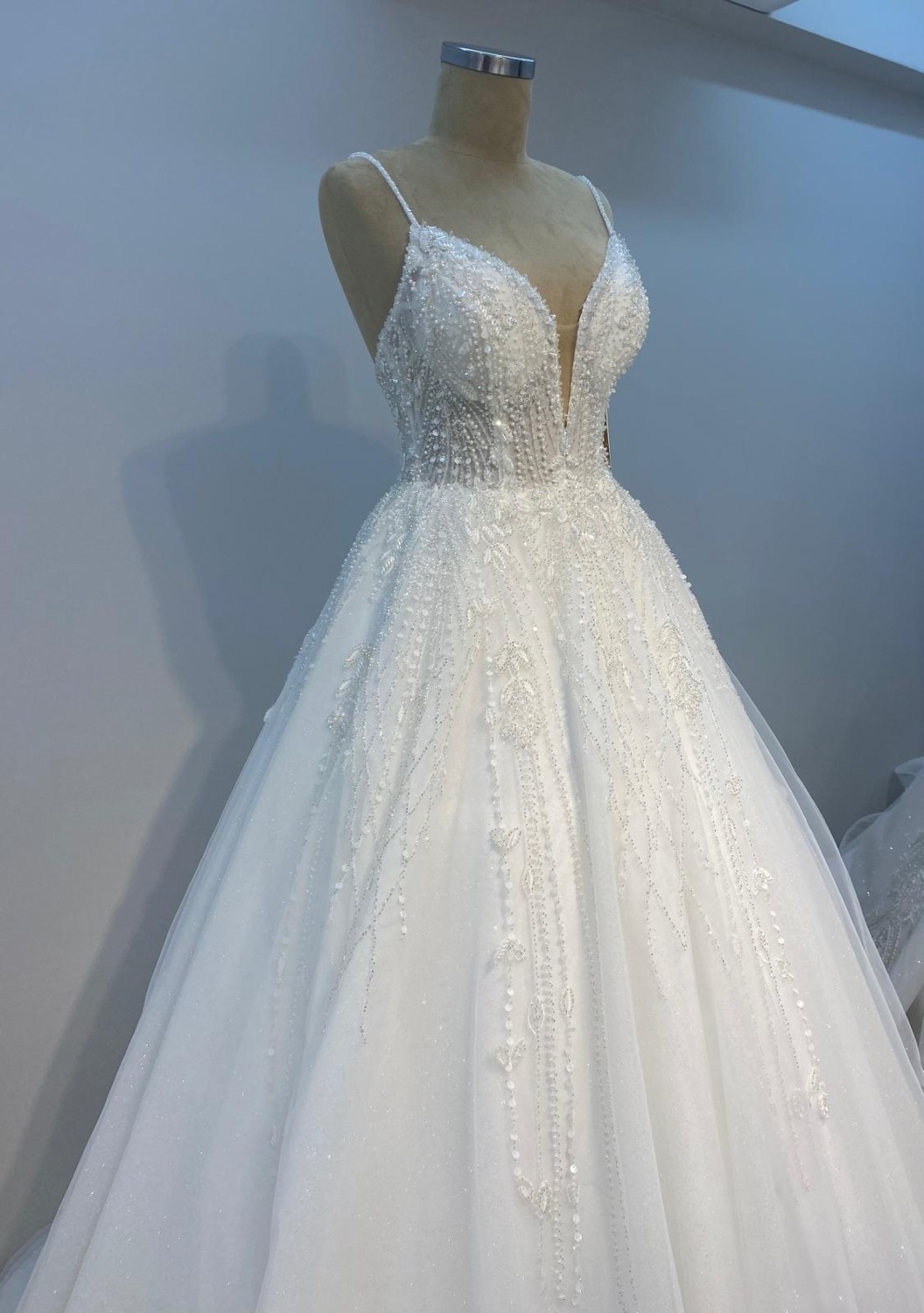 Arden Moda A Kesim Dantel Detaylı Gelinlik görsel 3
