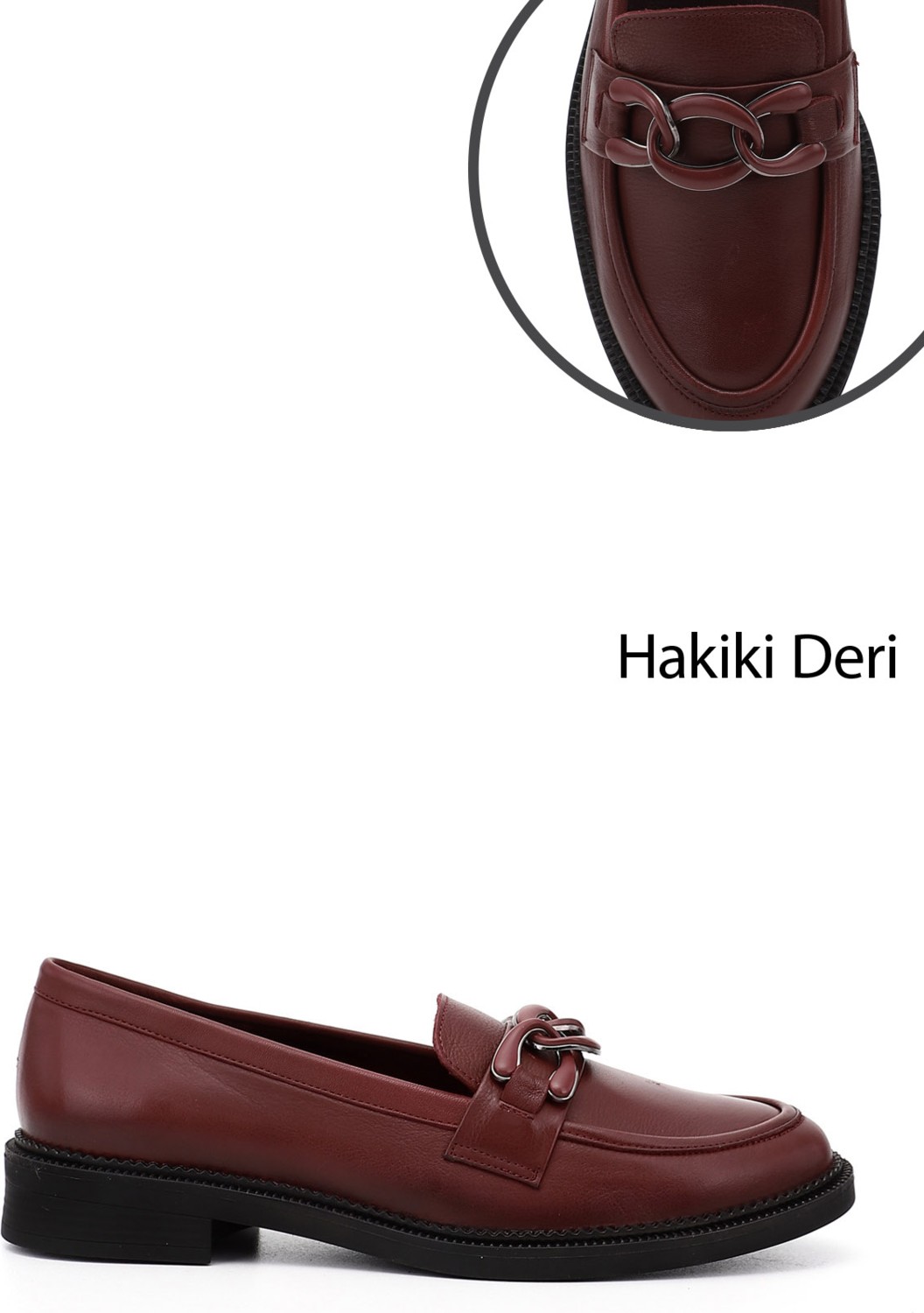 Gönderi(r) Kadın Siyah Tokalı Hakiki Deri Loafer Ayakkabı görsel 6