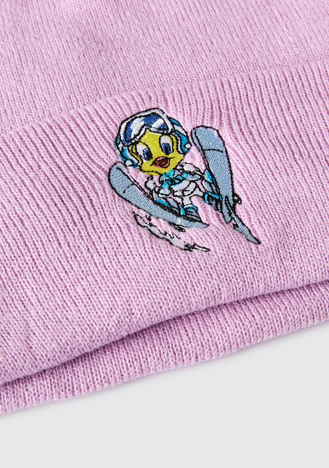 Die Grup Benetton Erkek Çocuk Pembe Pr. Looney Tunes Işlemeli Bere görsel 3