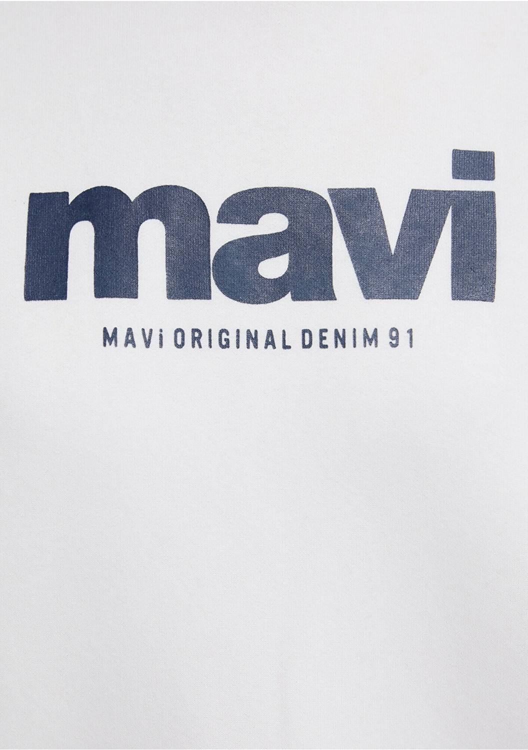 Mavi Logo Baskılı Kapüşonlu Ekru Sweatshirt 168334-81964 görsel 7