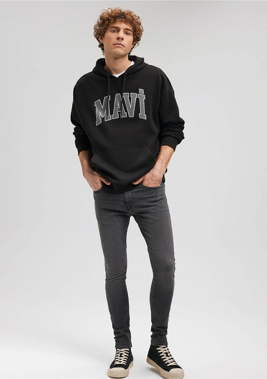 Mavi Logo Baskılı Kapüşonlu Yeşil Sweatshirt 067149-71874 görsel 2