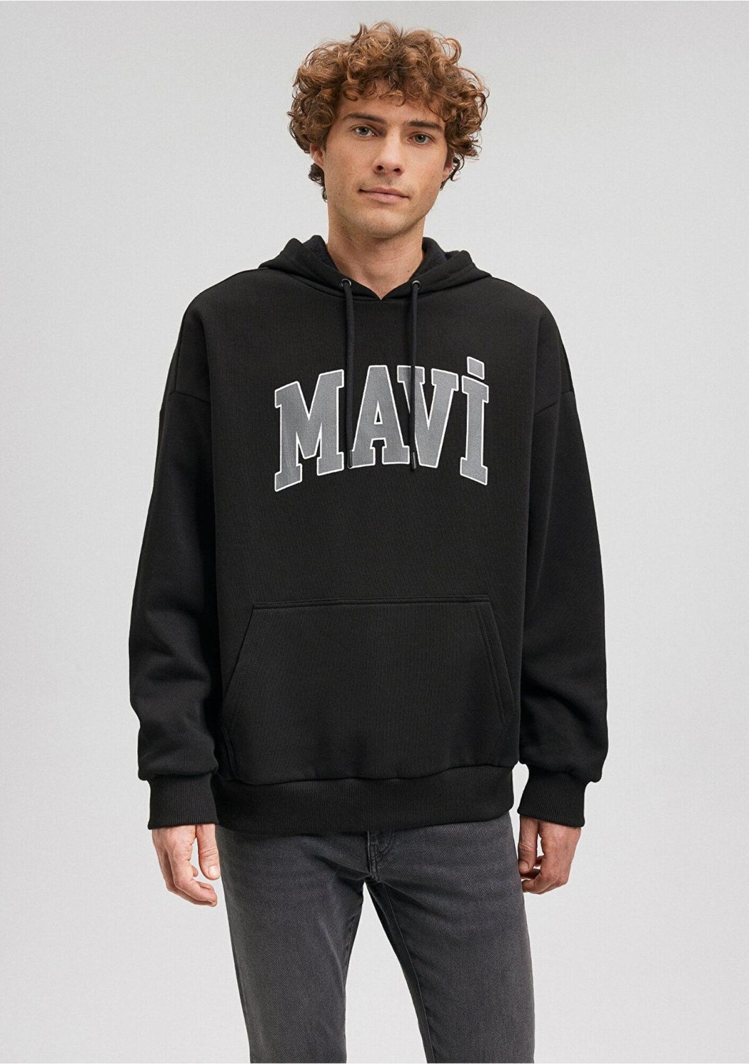 Mavi Logo Baskılı Kapüşonlu Yeşil Sweatshirt 067149-71874 görsel 3