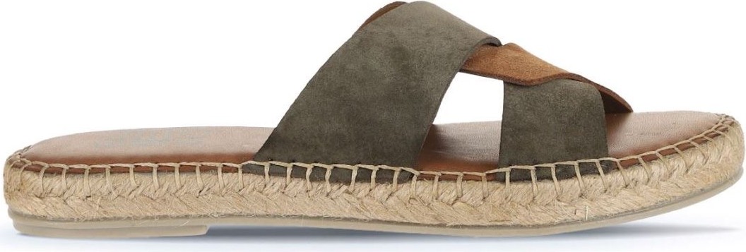 Bueno Shoes Haki Taba Alf Süet Kadın Espadril Terlik 01WA7101