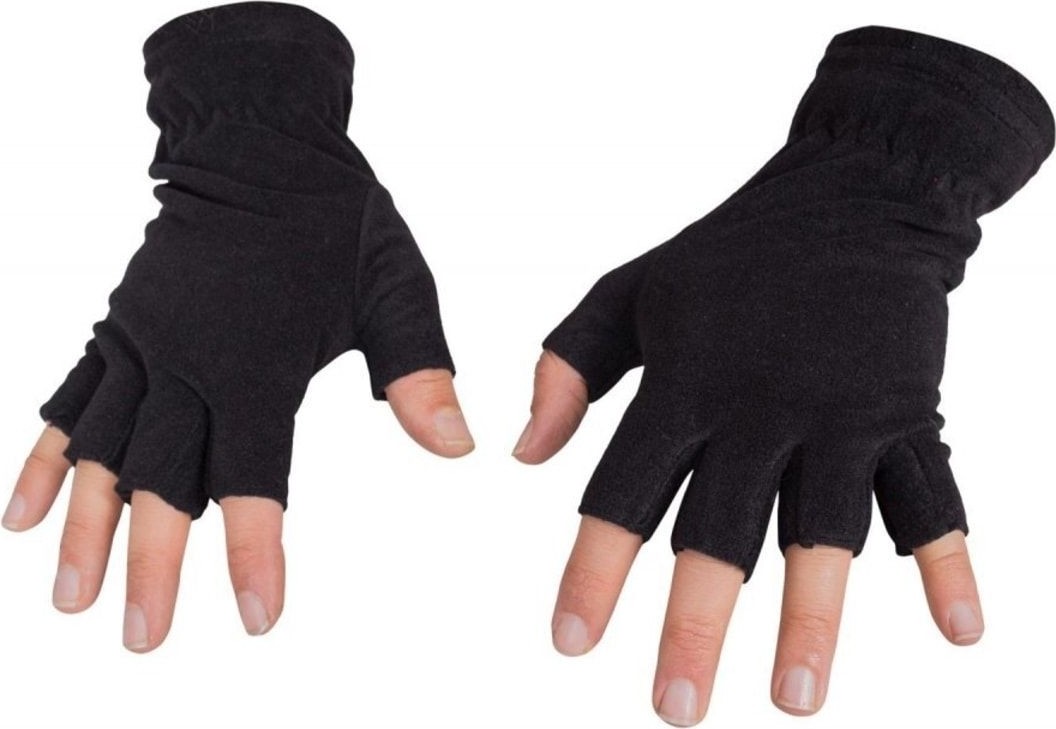 Mediterian Şık Siyah Yarım Parmak Eldiven, Unisex, Modern ve Rahat Tasarım