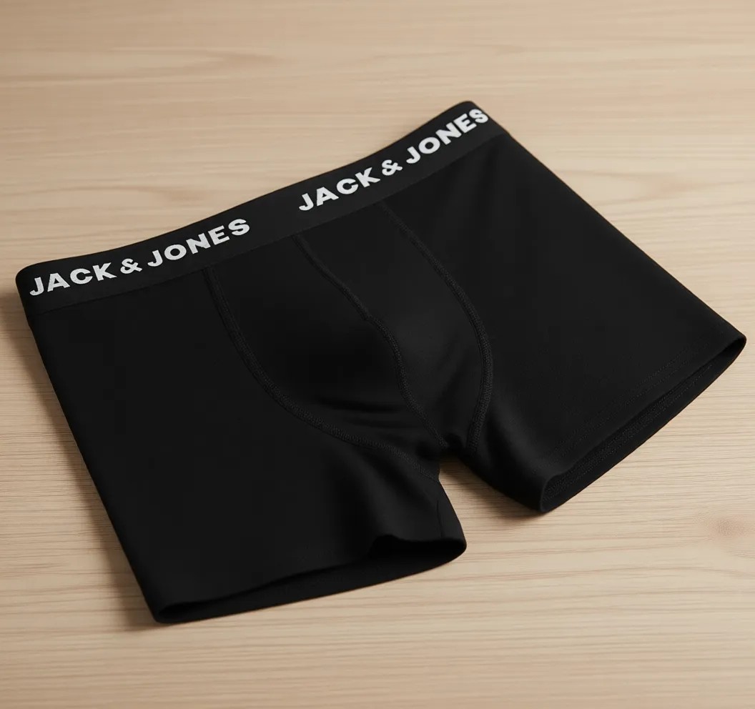 Jack & Jones Erkek 5'li Düz Renk Logolu Boxer Siyah Paça Tipi Rahat Kullanım görsel 6