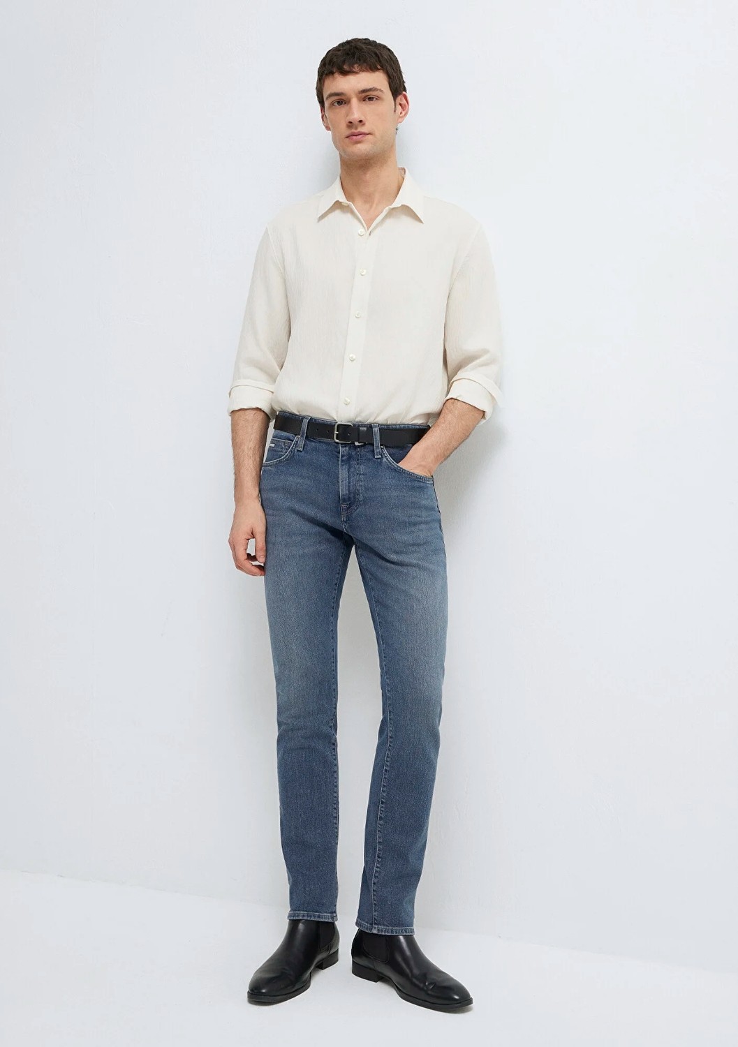 Mavi Jake Mavi Edition Puslu Vintage Koyu Mavi Jean Pantolon 00422A2984 görsel 2