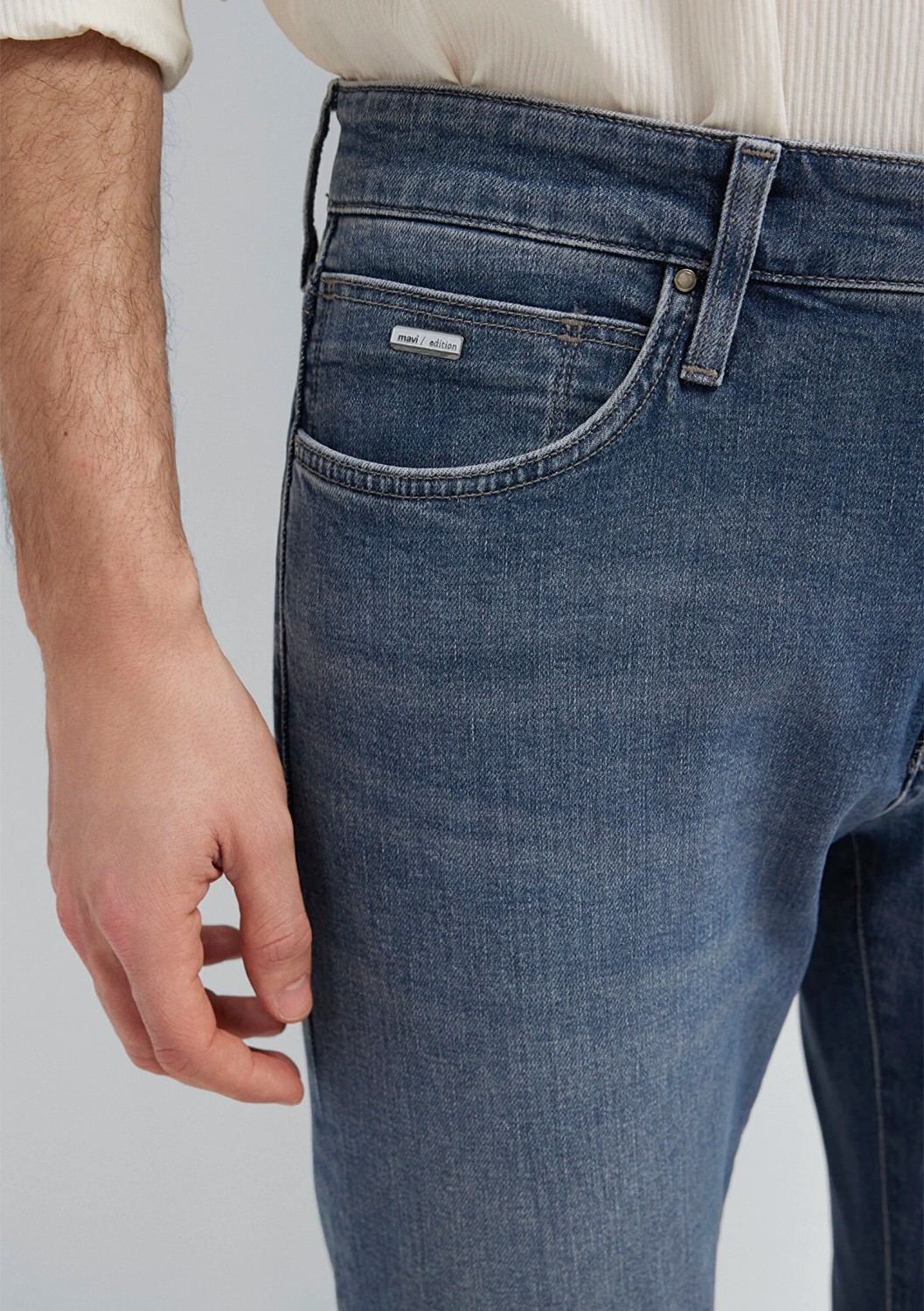Mavi Jake Mavi Edition Puslu Vintage Koyu Mavi Jean Pantolon 00422A2984 görsel 8