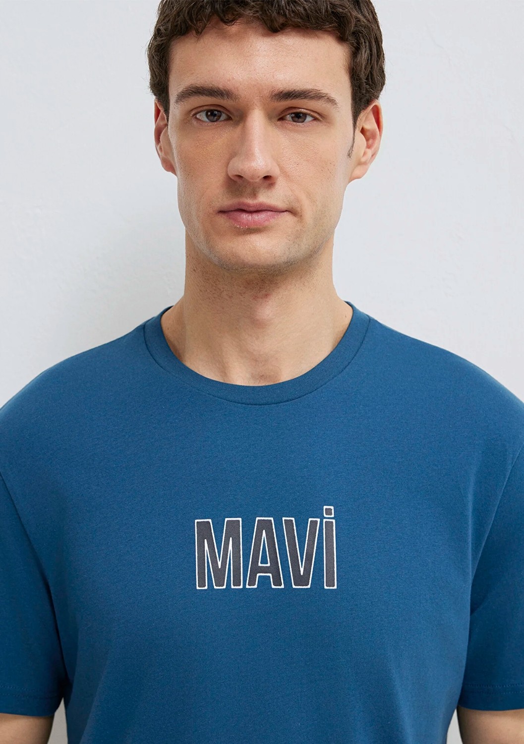 Mavi Logo Baskılı Mavi Tişört 0613186-70764 görsel 6