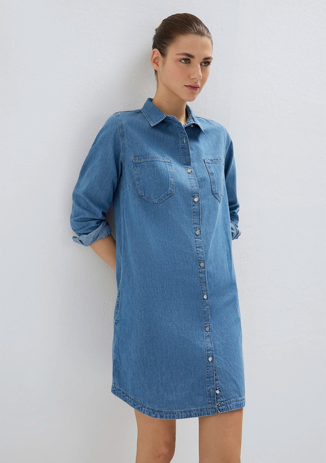 Mavi Liz Everyday Indigo Mavisi Jean Elbise 130656-A1578 görsel 2