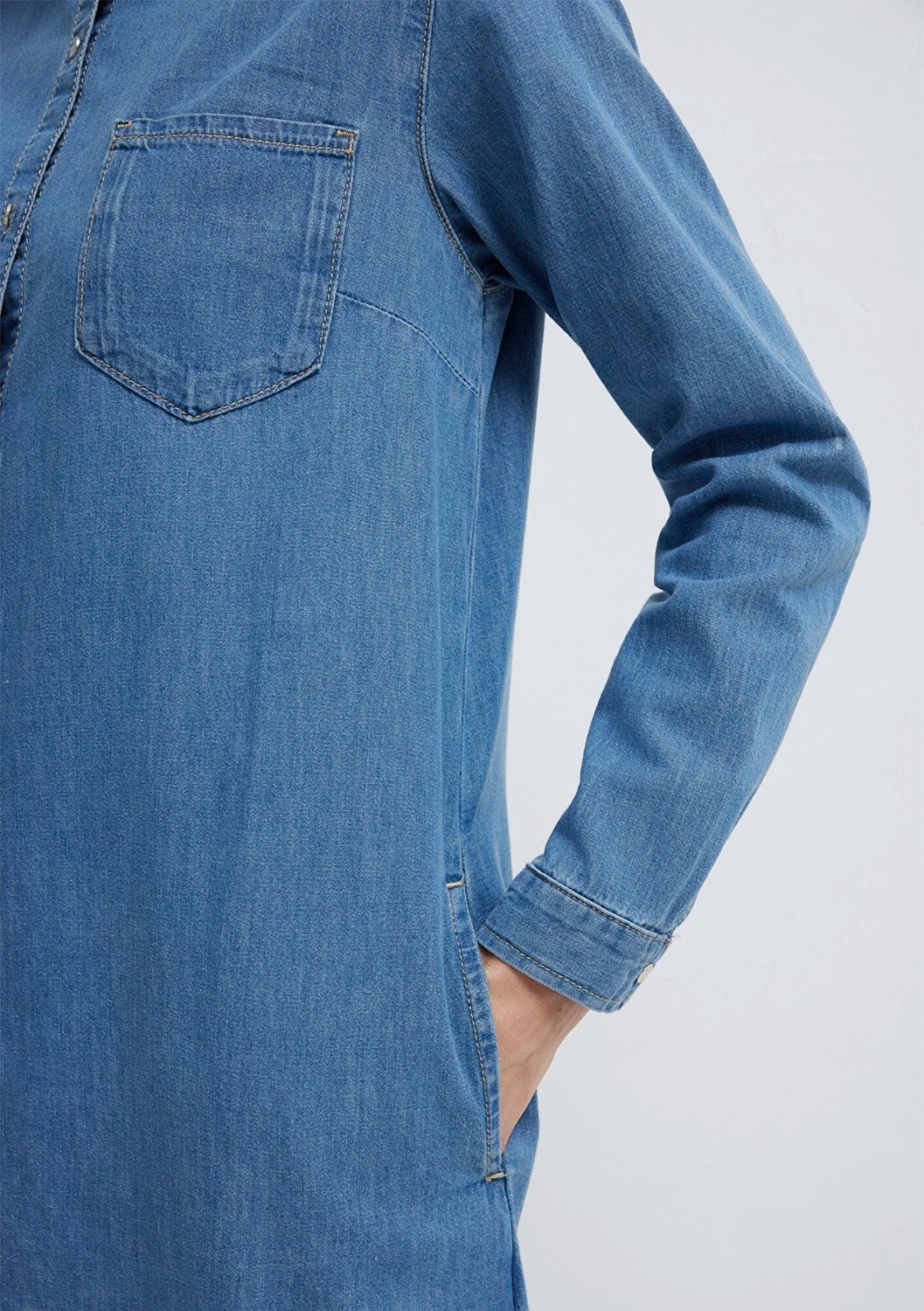 Mavi Liz Everyday Indigo Mavisi Jean Elbise 130656-A1578 görsel 7