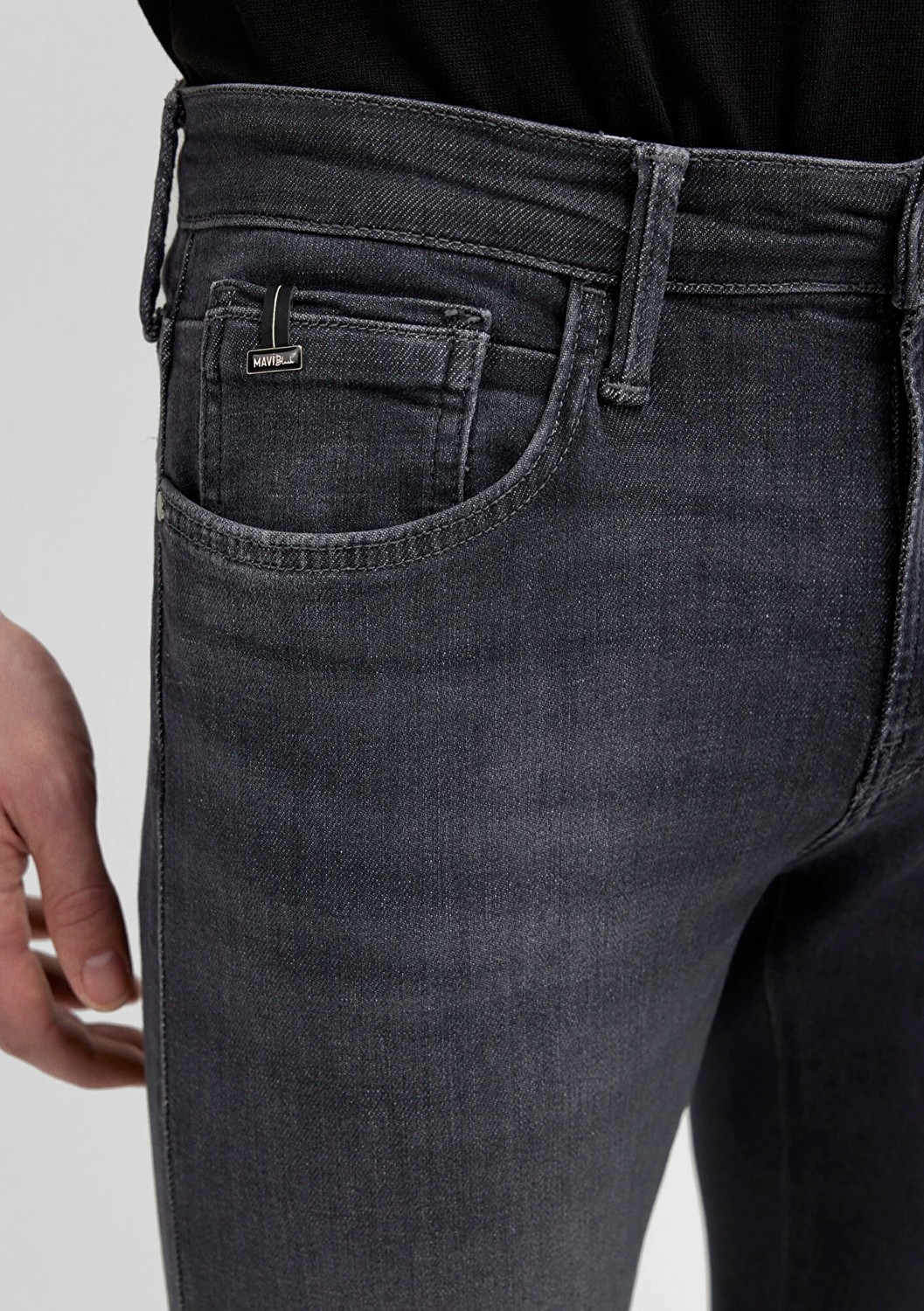 Mavi Jake Lux Black Antrasit Jean Pantolon 00422A1743 görsel 7