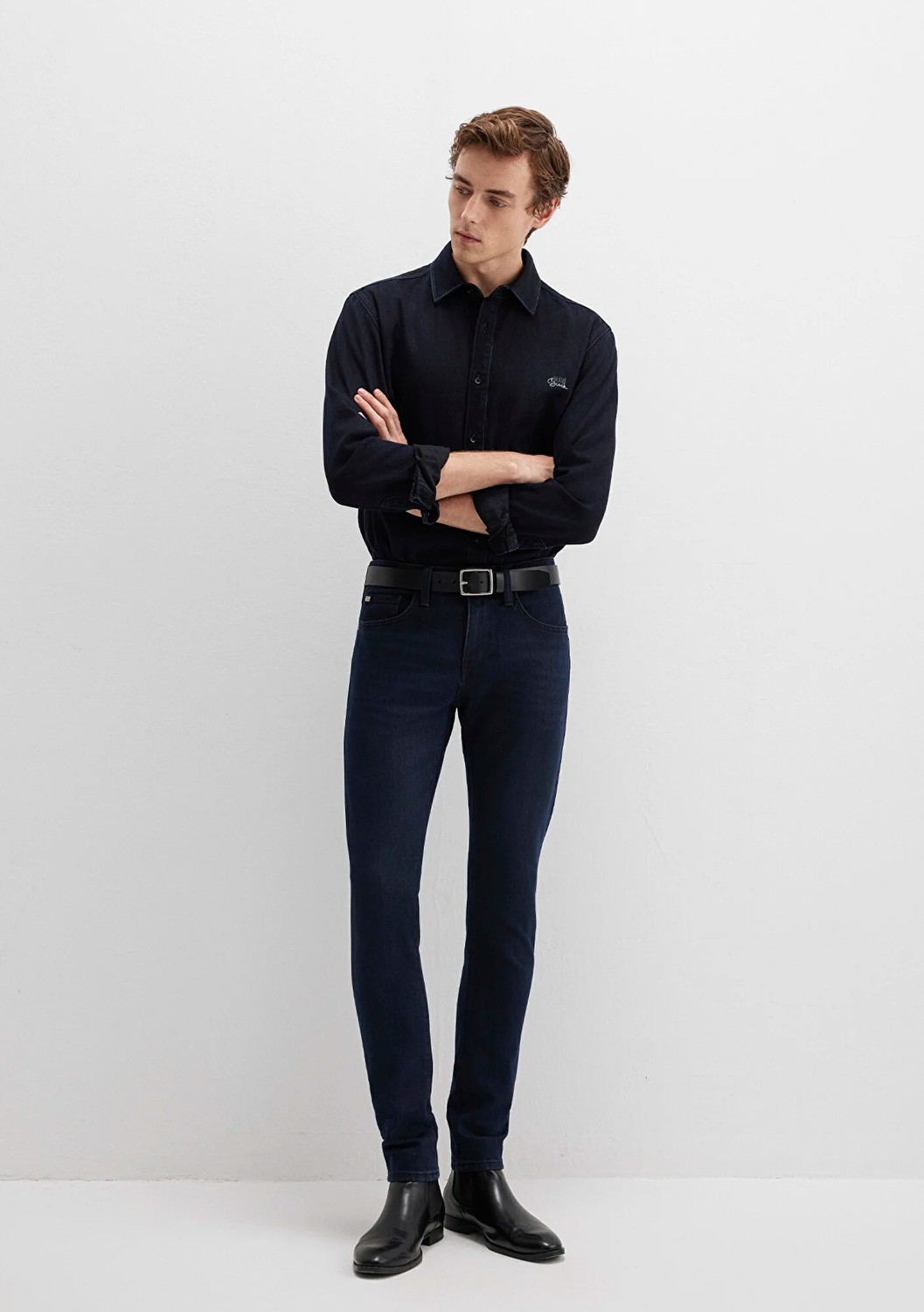 mavi KVNÇ Mavi Black Koyu Gece Mavisi Jean Pantolon 001070-91239 görsel 2