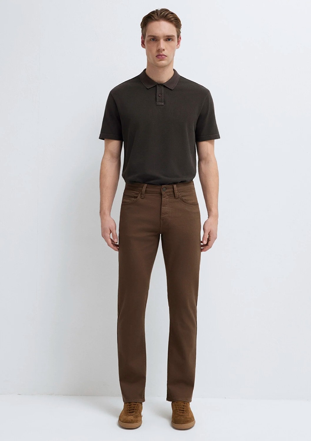 Mavi Martin Kahverengi Comfort Gabardin Pantolon 0037890680 görsel 3