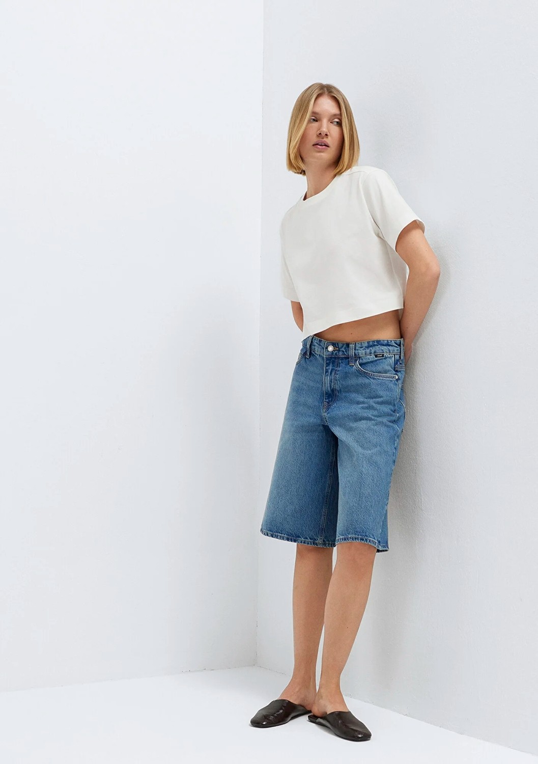 Mavi Real Blue Vintage Indigo Mavisi Jean Şort 1411233-87779 görsel 3