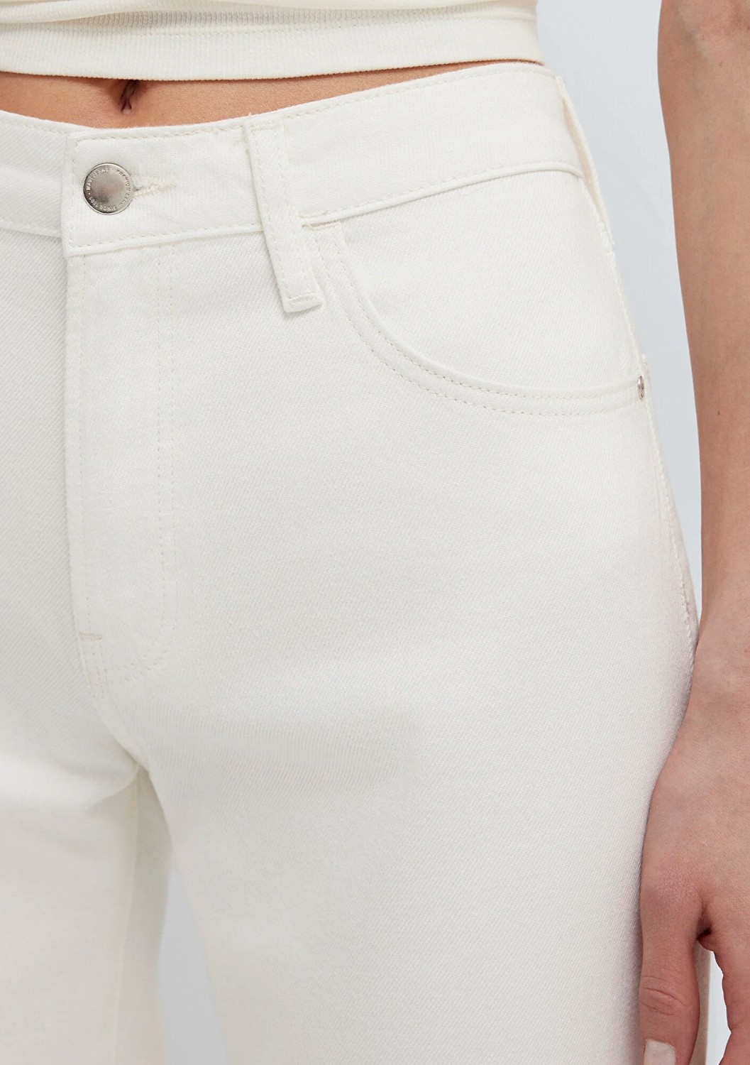 Mavi Leila Premium Blue Kırık Beyaz Jean Pantolon 1010600-A3155 görsel 6