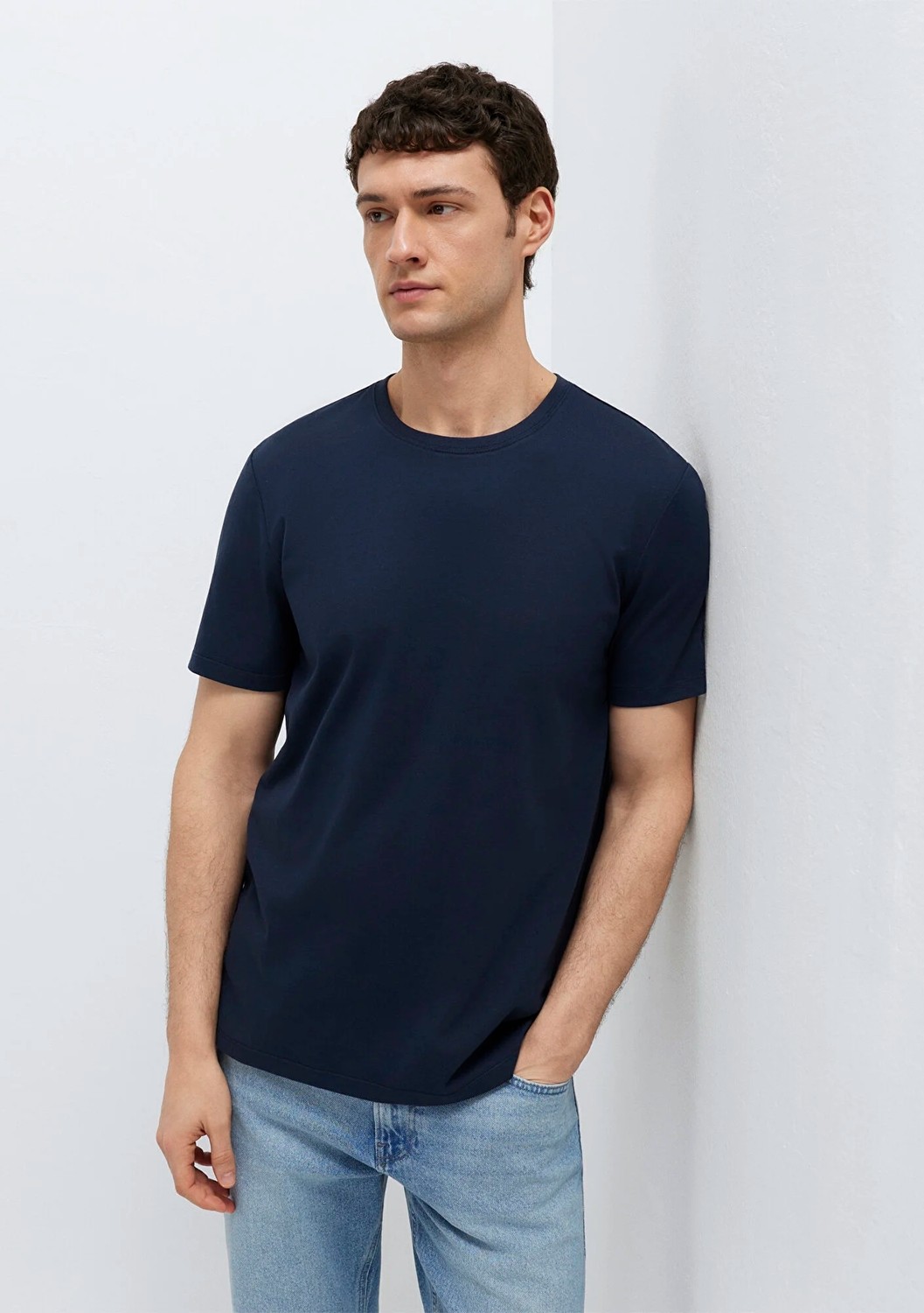 Mavi Lacivert Basic Tişört 0613437-70490