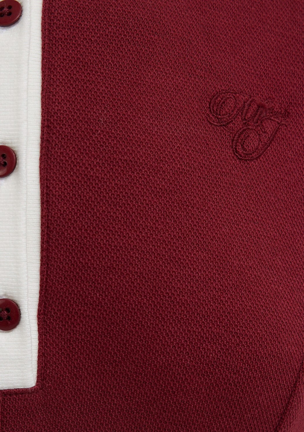 Mavi Polo Yaka Nakış Detaylı Bordo Mini Elbise 1310903-85633 görsel 8
