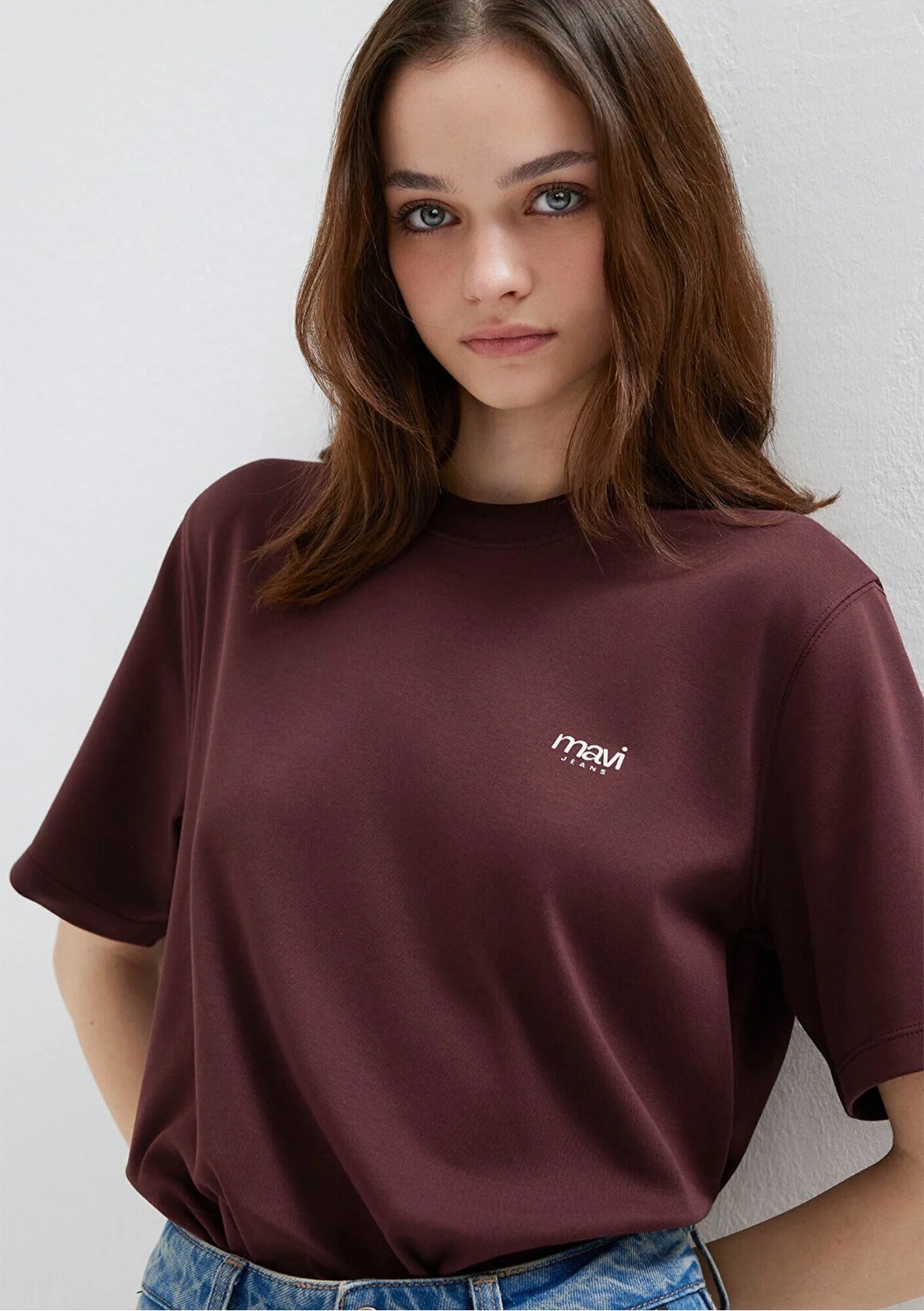 Mavi Jeans Baskılı Bordo Tişört 1613804-70223