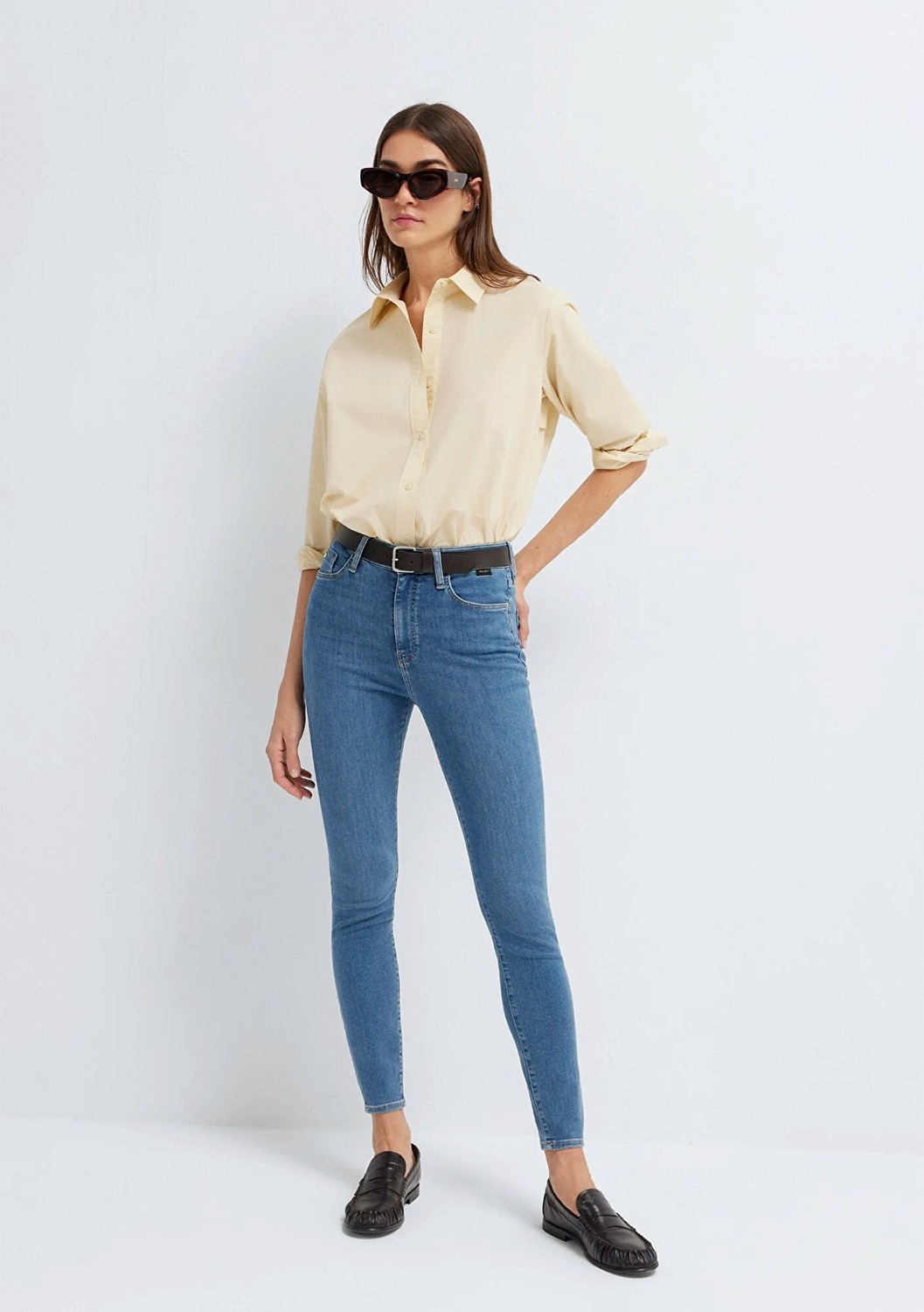 Mavi Serenay Gold Premium Vintage Indigo Mavisi Jean Pantolon 100980-A1549 görsel 2