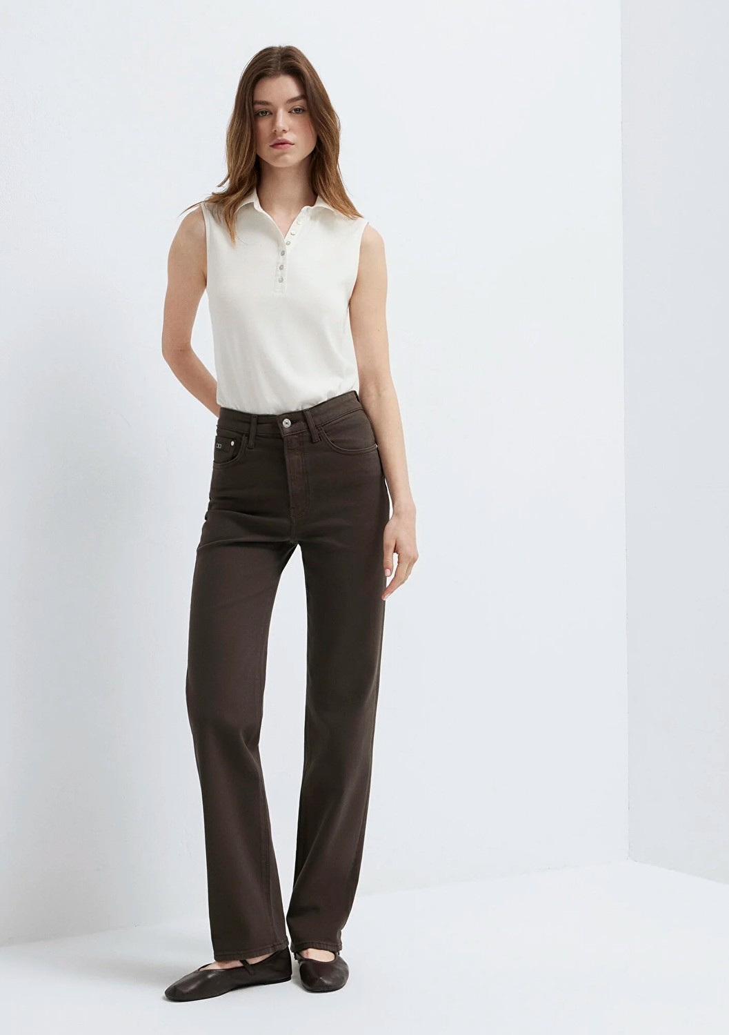 Mavi Sky Classic Denim Koyu Kahverengi Gabardin Pantolon 1010627-A3931 görsel 2