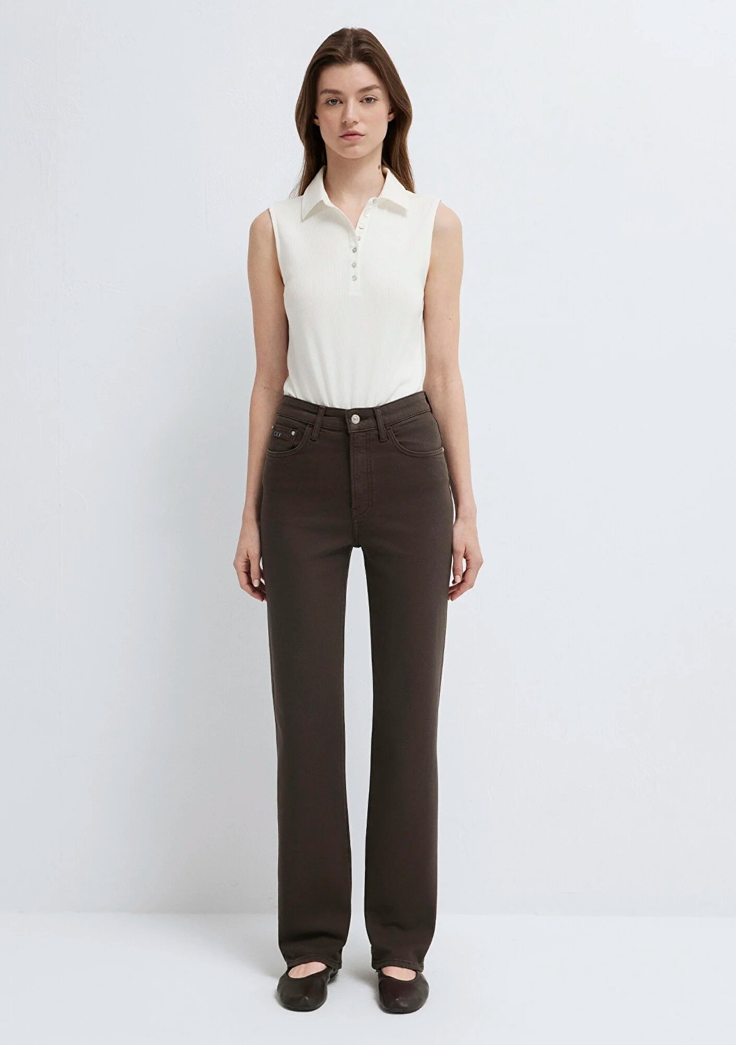 Mavi Sky Classic Denim Koyu Kahverengi Gabardin Pantolon 1010627-A3931 görsel 4