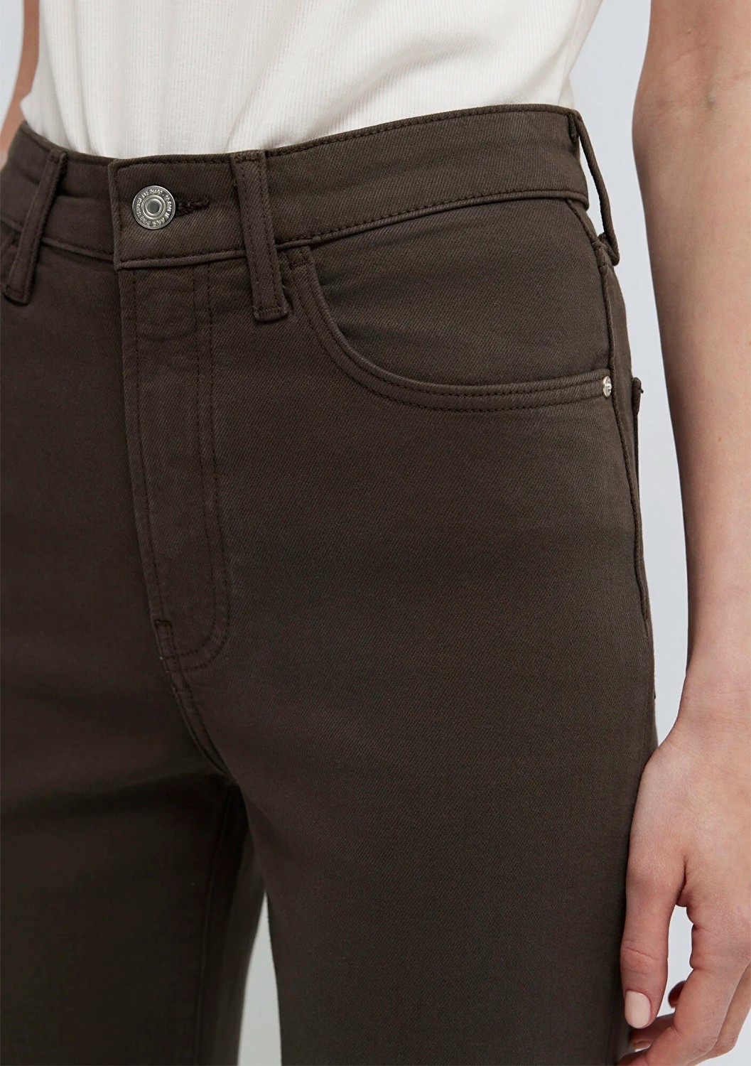 Mavi Sky Classic Denim Koyu Kahverengi Gabardin Pantolon 1010627-A3931 görsel 7