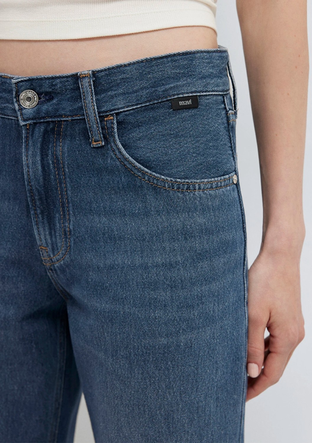 Mavi Lovely Classic Denim Puslu Koyu Mavi Jean Pantolon 1012645-A3167 görsel 7