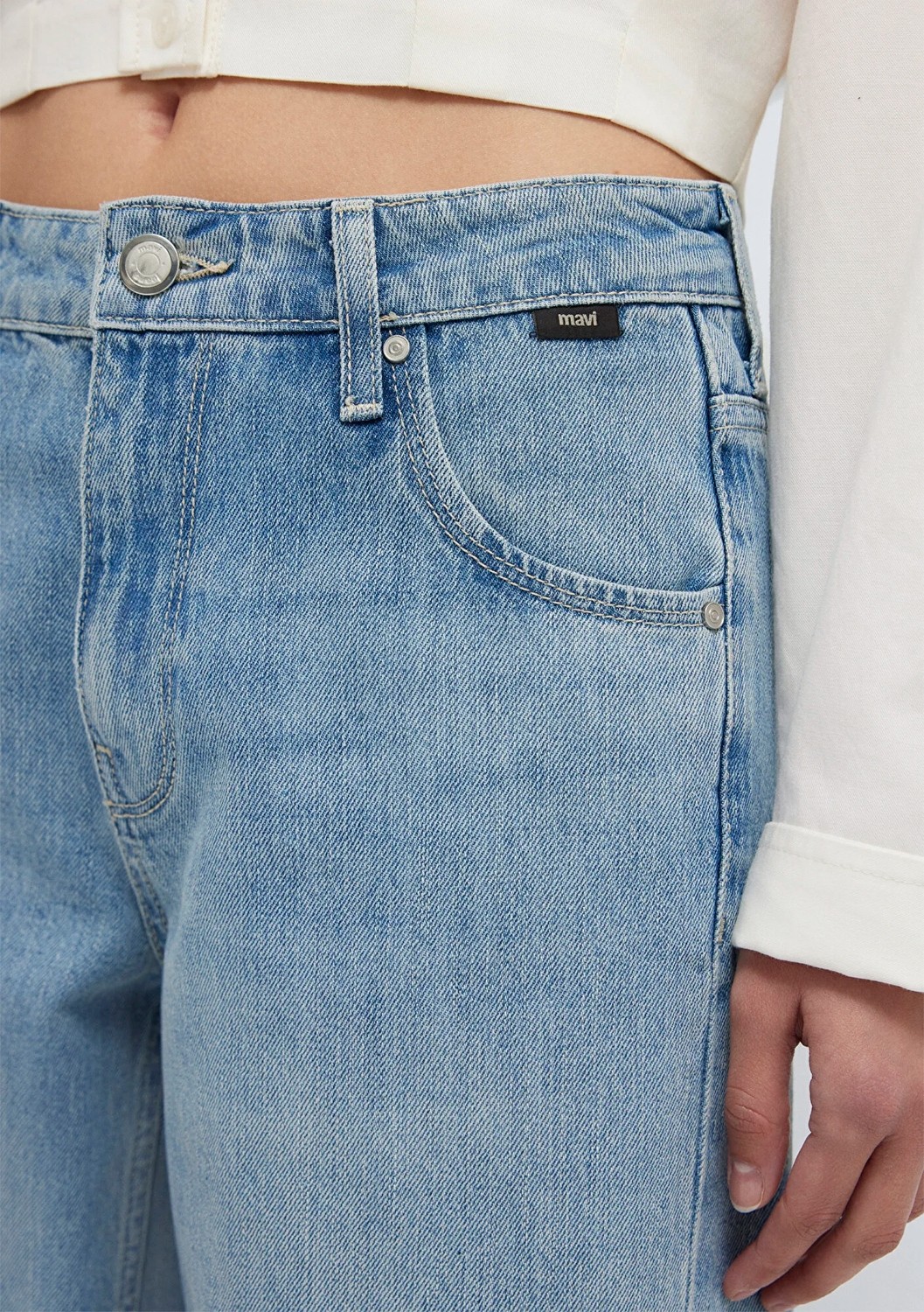 Mavi Siena Iconic Puslu Açık Mavi Jean Pantolon 1010763-A3902 görsel 7