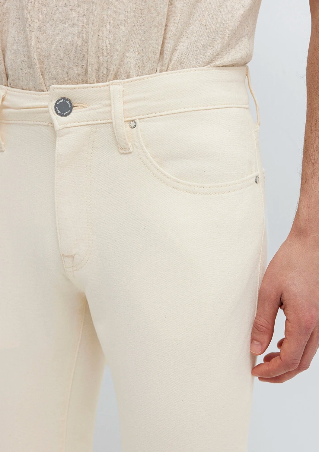 Mavi Marcus Mavi Edition Ekru Jean Pantolon 00351A3275 görsel 6