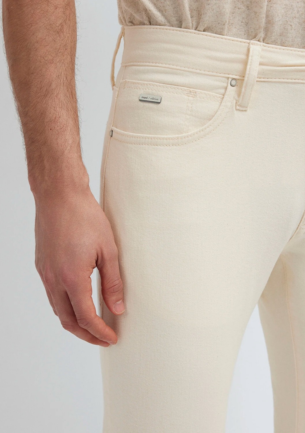 Mavi Marcus Mavi Edition Ekru Jean Pantolon 00351A3275 görsel 7