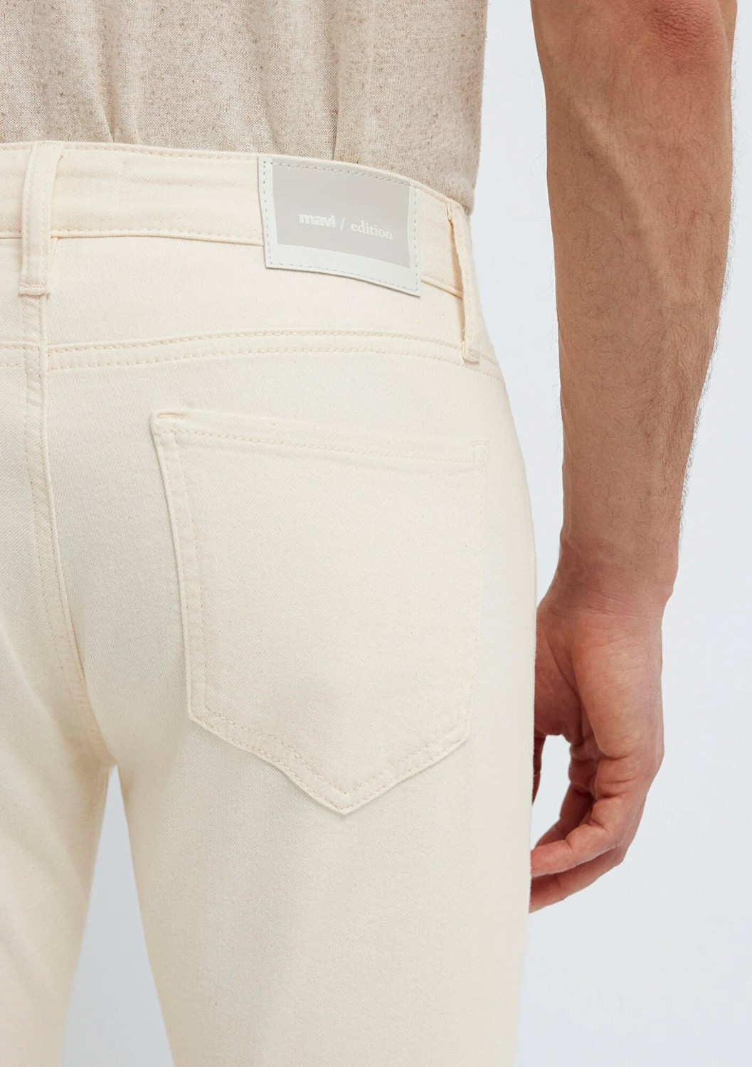 Mavi Marcus Mavi Edition Ekru Jean Pantolon 00351A3275 görsel 8