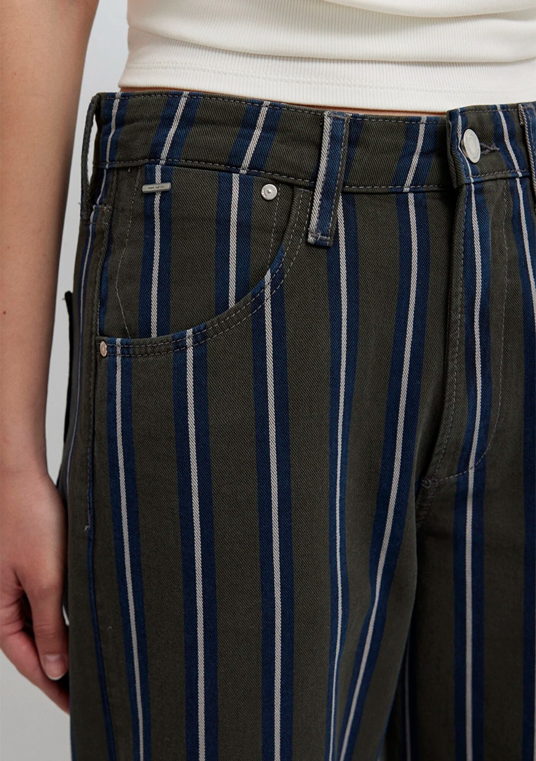 Mavi Genova Mavi Edition Çizgili Jean Pantolon 1021023-A4202 görsel 7