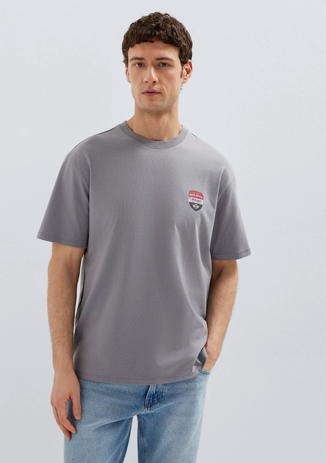 Mavi Jeans Baskılı Gri Tişört 0613599-85550 görsel 3
