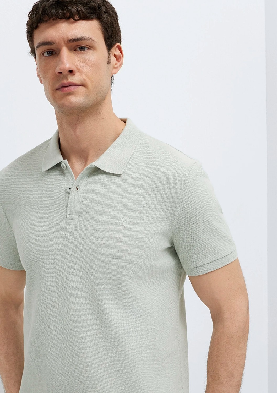 Mavi Mühür Logo Işlemeli Yeşil Polo Tişört 8804370148 görsel 2