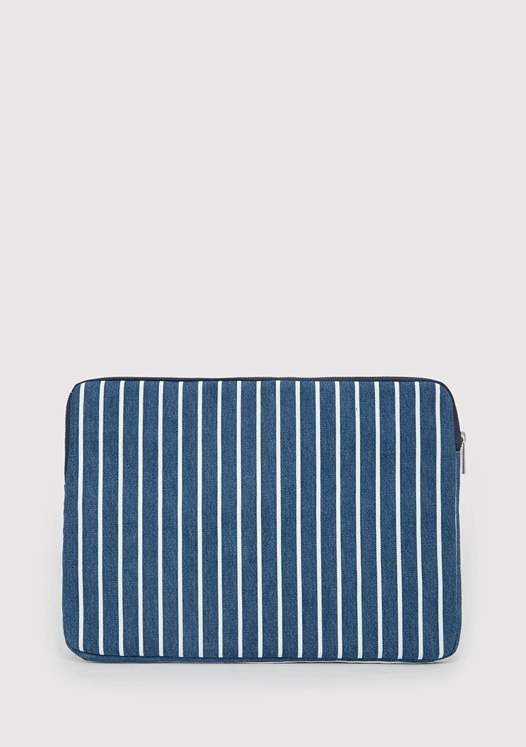 Mavi Çizgili Denim Laptop Çantası 1913824-32177 görsel 3