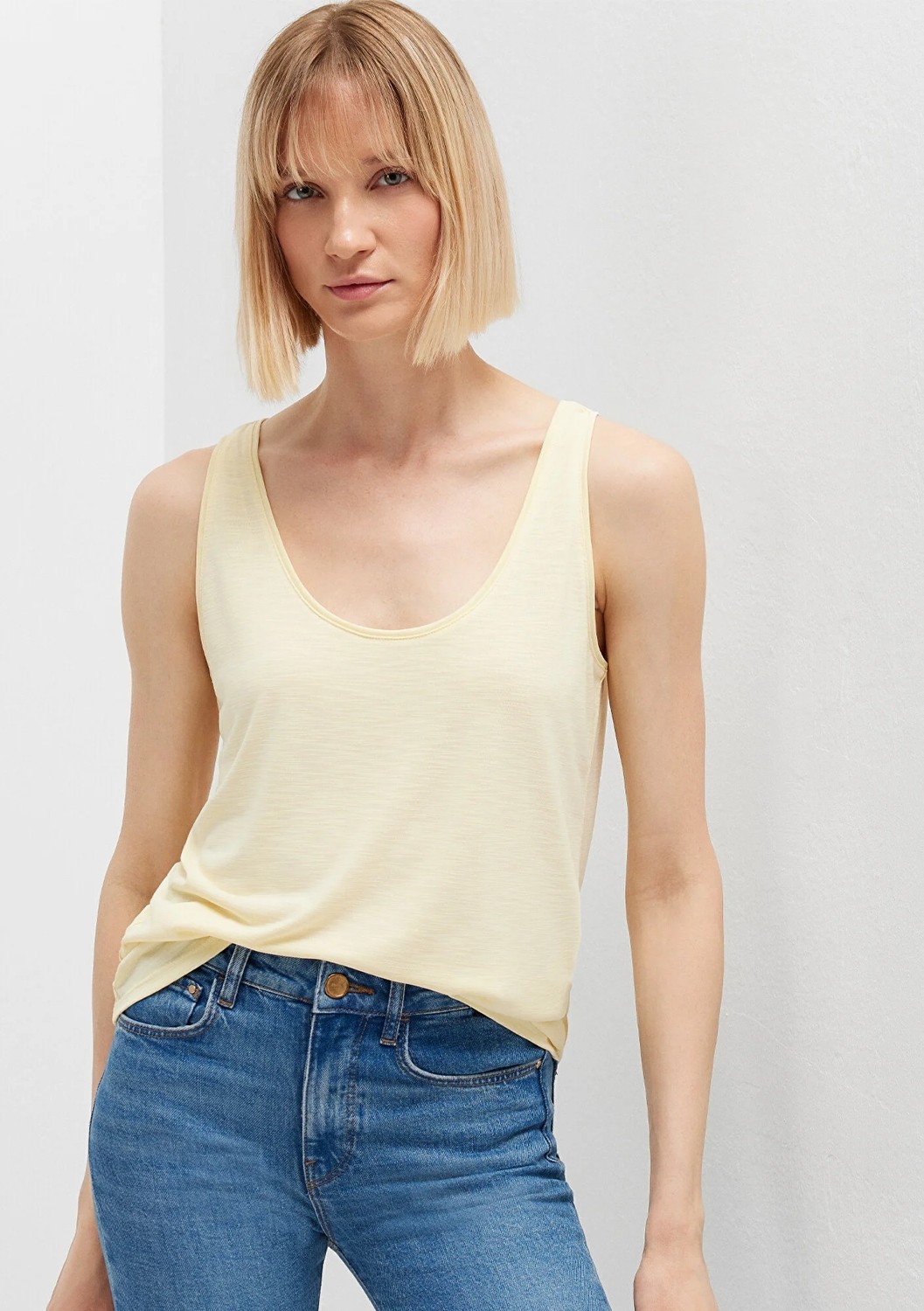 Mavi (Tencel™) Modal Karışımlı Sarı Atlet 1613216-84571