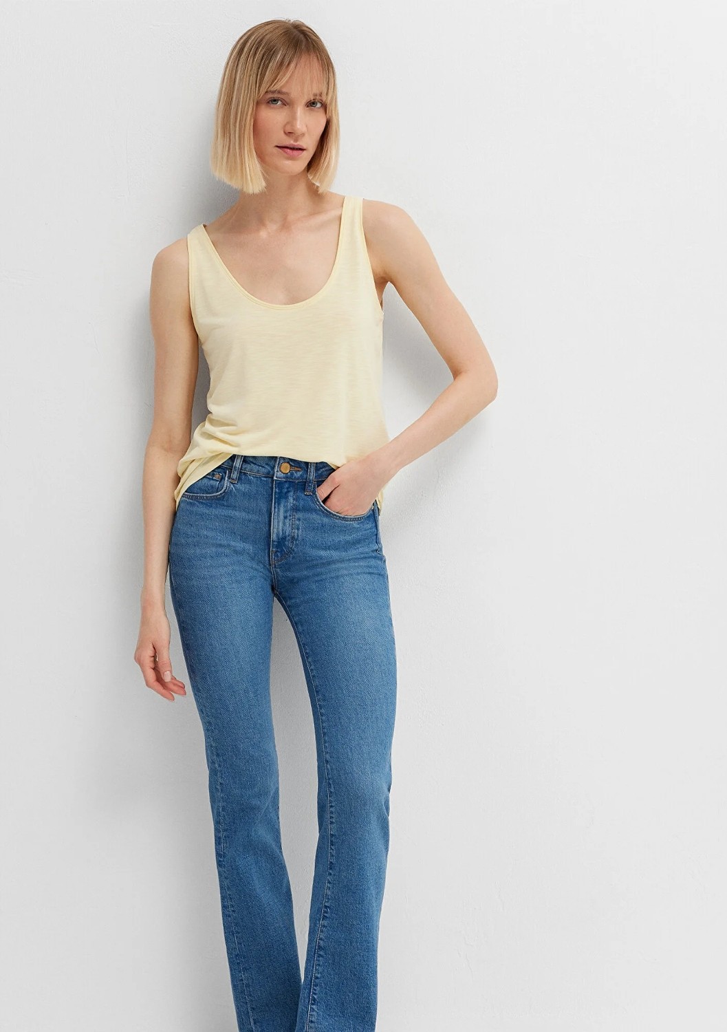 Mavi (Tencel™) Modal Karışımlı Sarı Atlet 1613216-84571 görsel 2