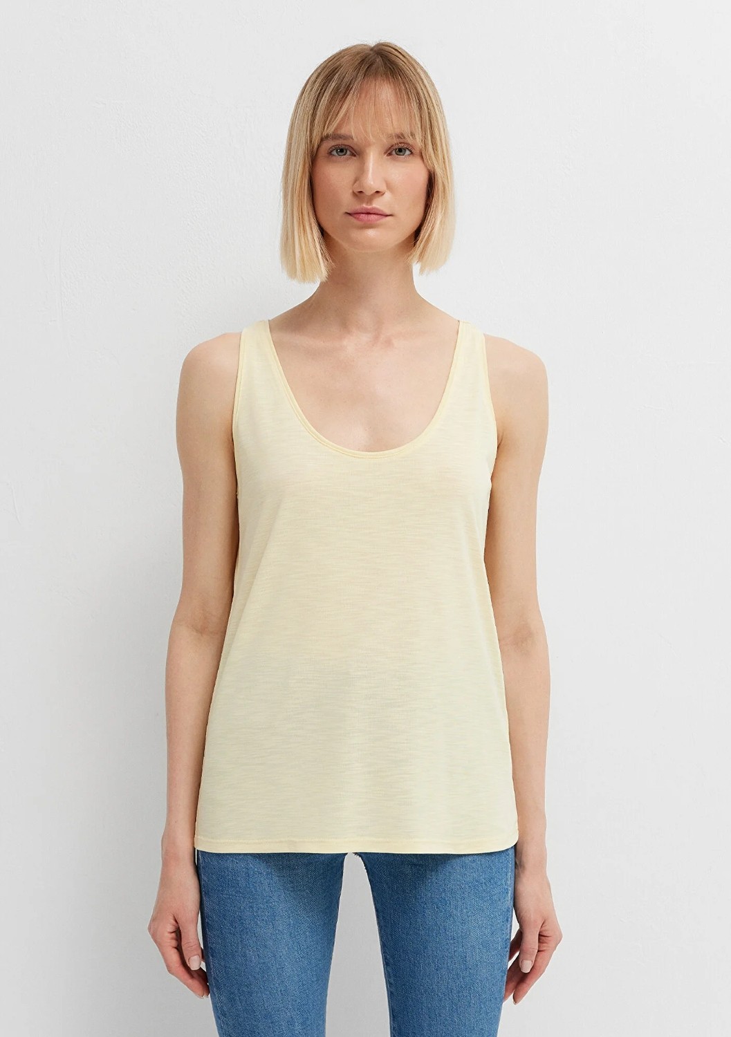 Mavi (Tencel™) Modal Karışımlı Sarı Atlet 1613216-84571 görsel 3