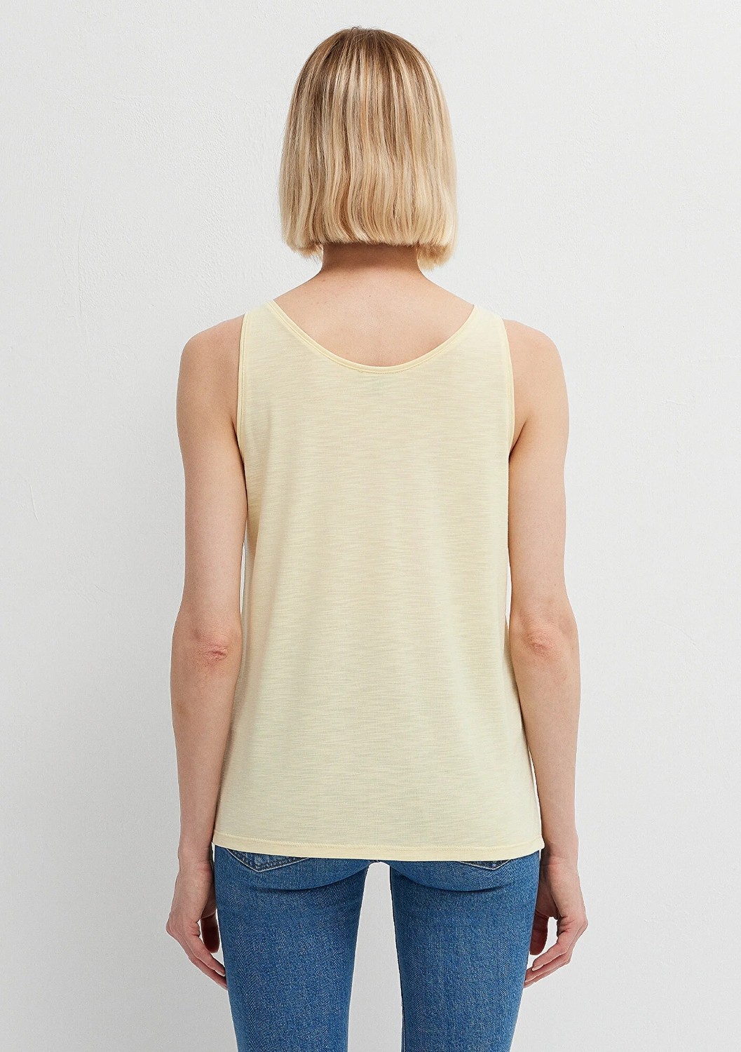 Mavi (Tencel™) Modal Karışımlı Sarı Atlet 1613216-84571 görsel 4