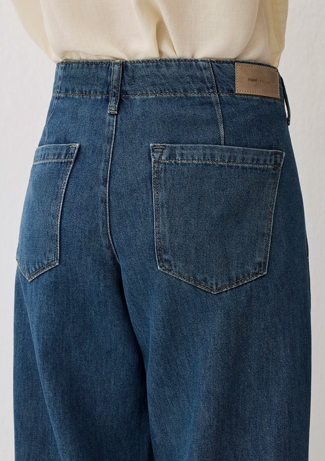 Mavi Maribel Mavi Edition Puslu Indigo Mavisi Jean Pantolon 1012666-90558 görsel 7
