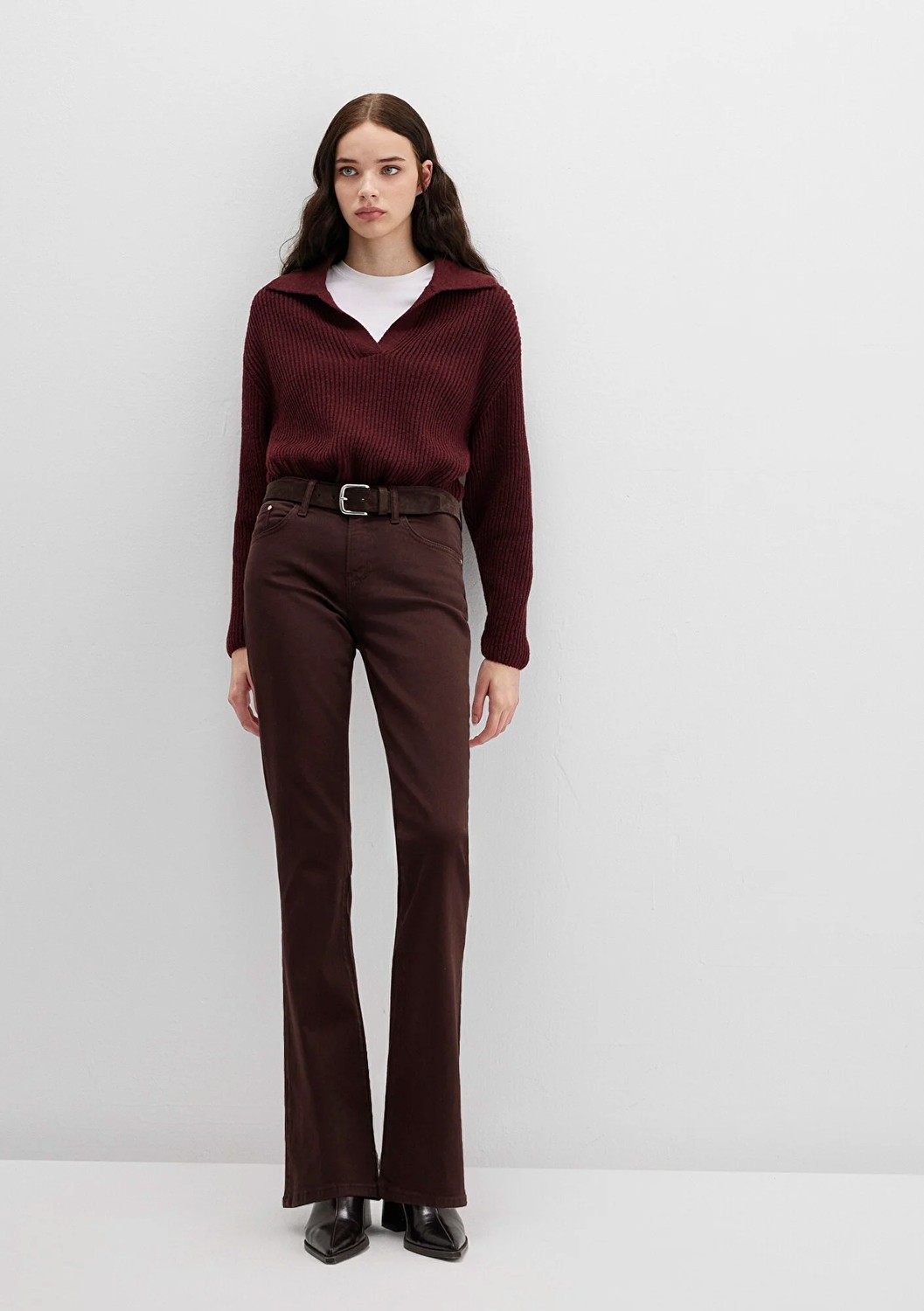 Mavi Molly Everday Kahverengi Gabardin Pantolon 1013691199 görsel 2