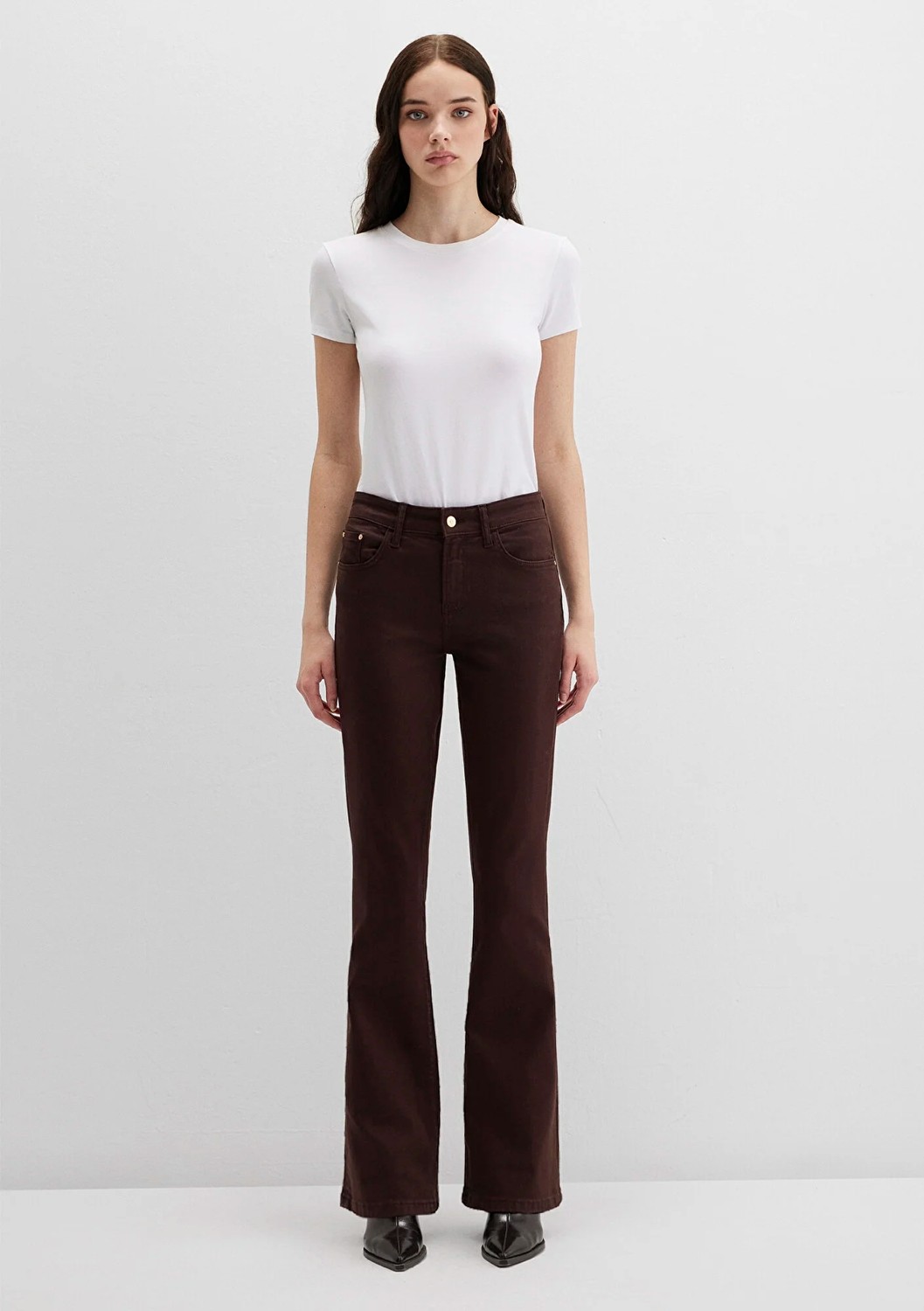 Mavi Molly Everday Kahverengi Gabardin Pantolon 1013691199 görsel 3