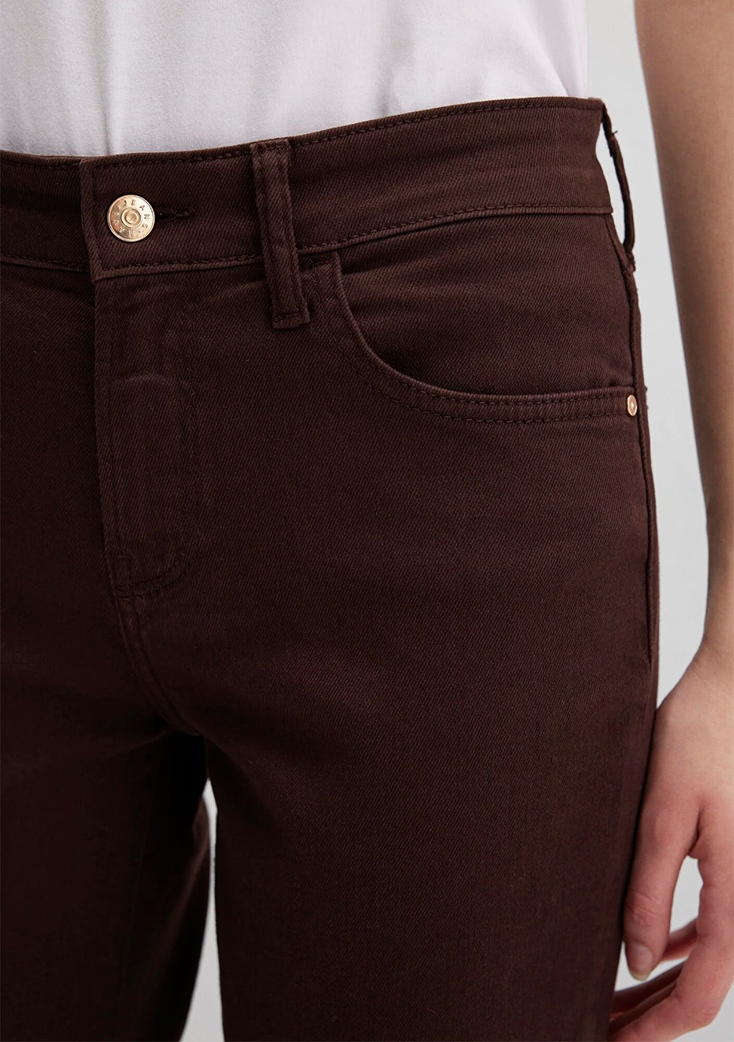 Mavi Molly Everday Kahverengi Gabardin Pantolon 1013691199 görsel 5