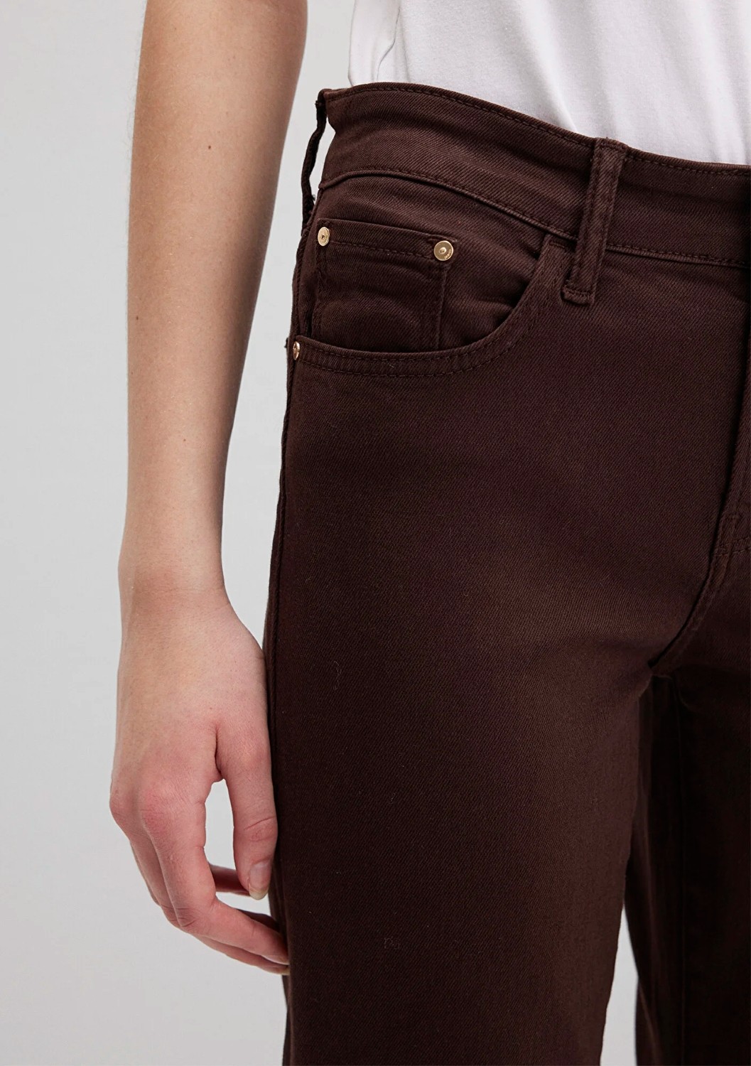 Mavi Molly Everday Kahverengi Gabardin Pantolon 1013691199 görsel 6