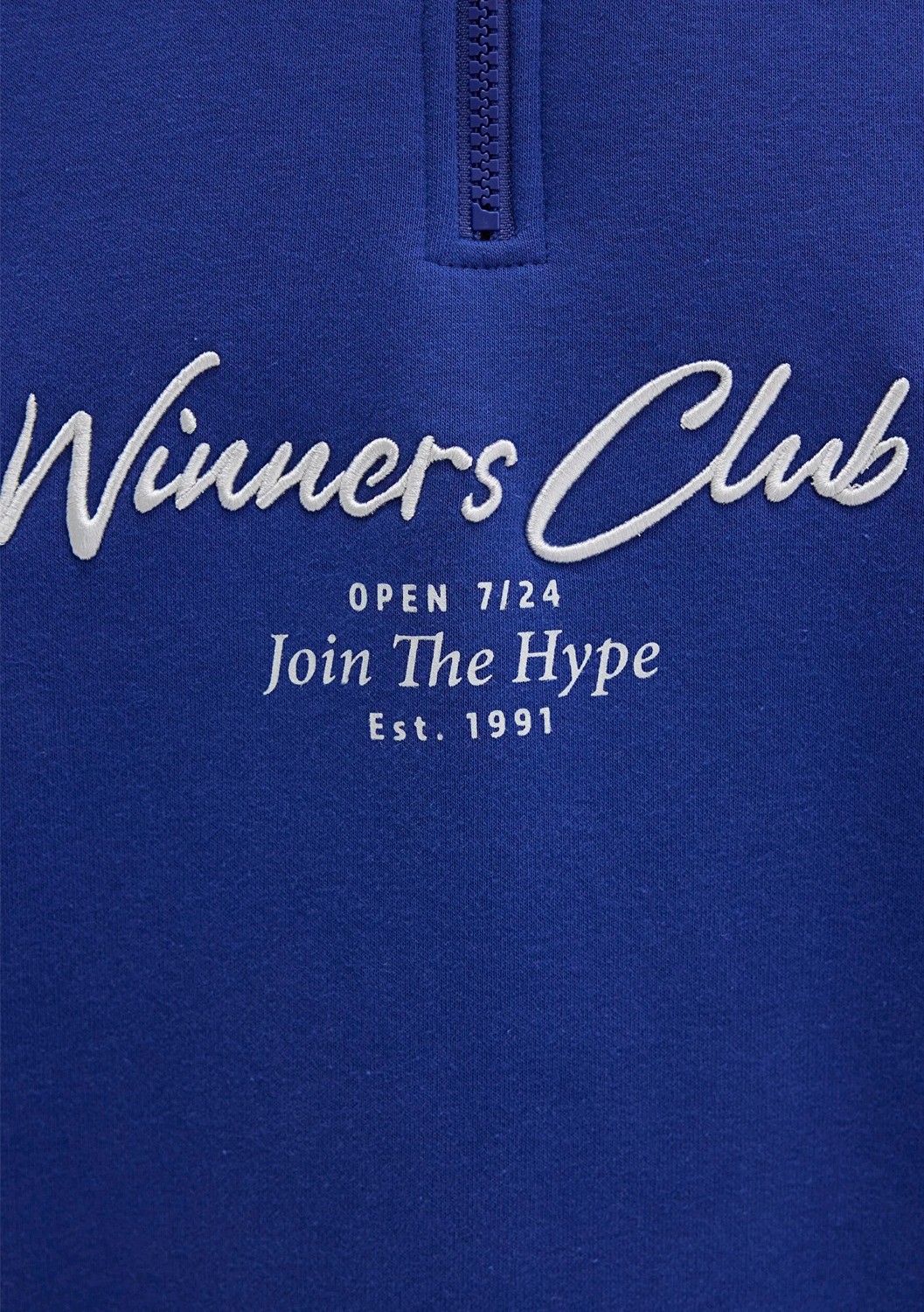 Mavi Winners Club Baskılı Mavi Polo Sweatshirt 0S10488-70695 görsel 7