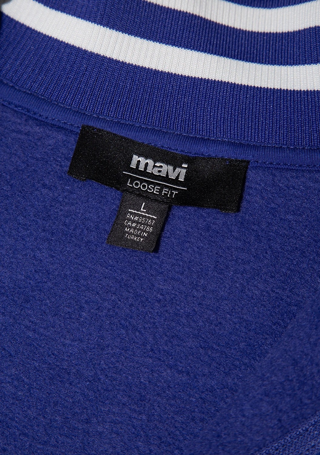 Mavi Winners Club Baskılı Mavi Polo Sweatshirt 0S10488-70695 görsel 8