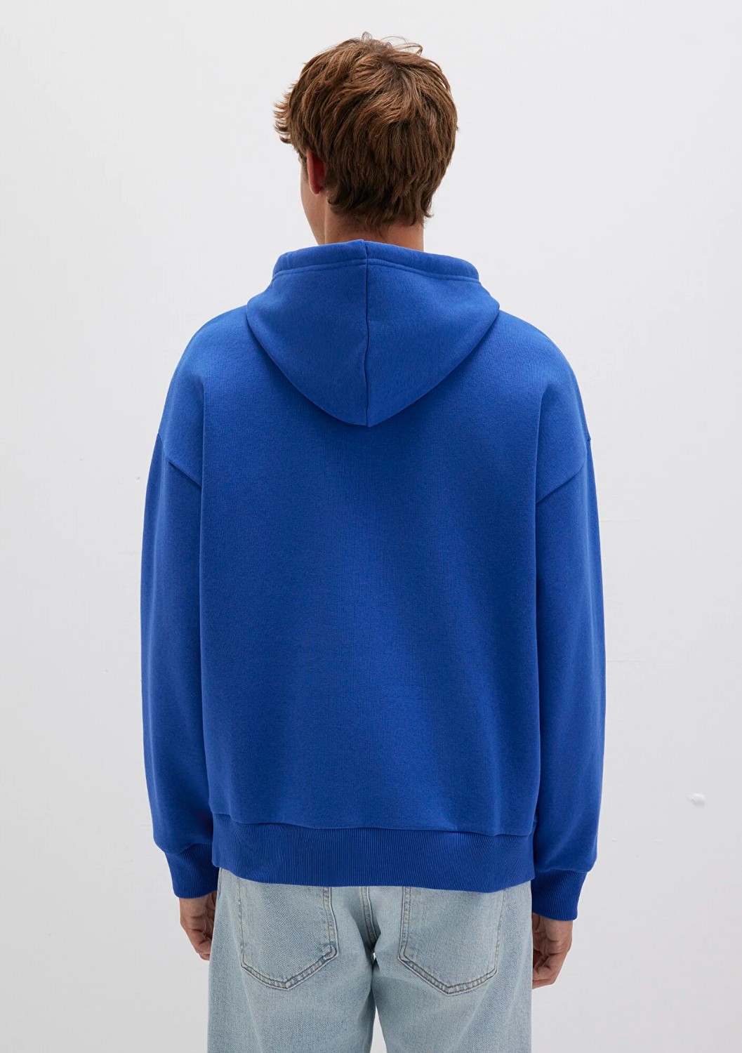 Mavi Logo Baskılı Kapüşonlu Mavi Sweatshirt 067149-70907 görsel 4