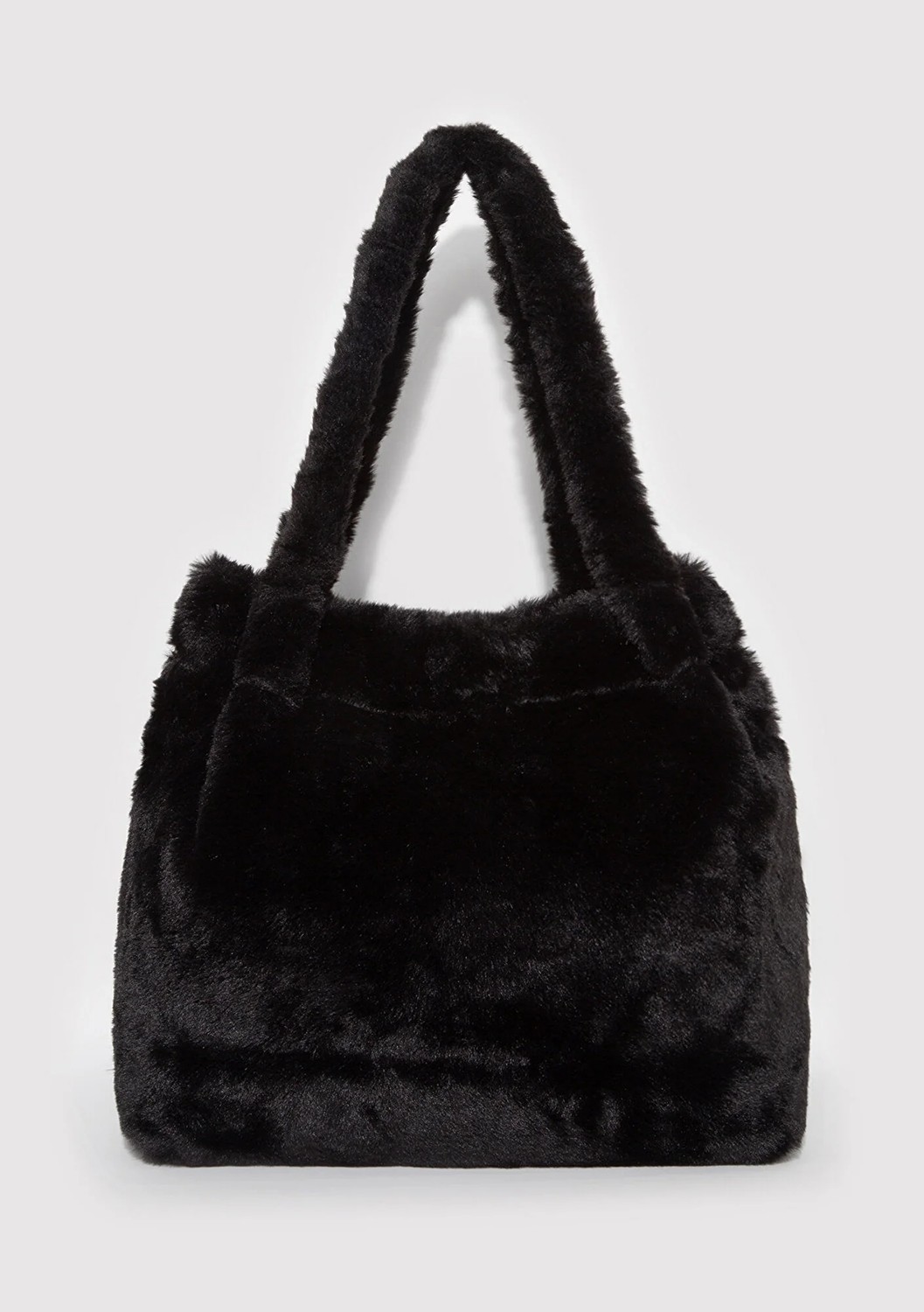 Mavi Siyah Peluş Omuz Çantası 197617-900 görsel 3