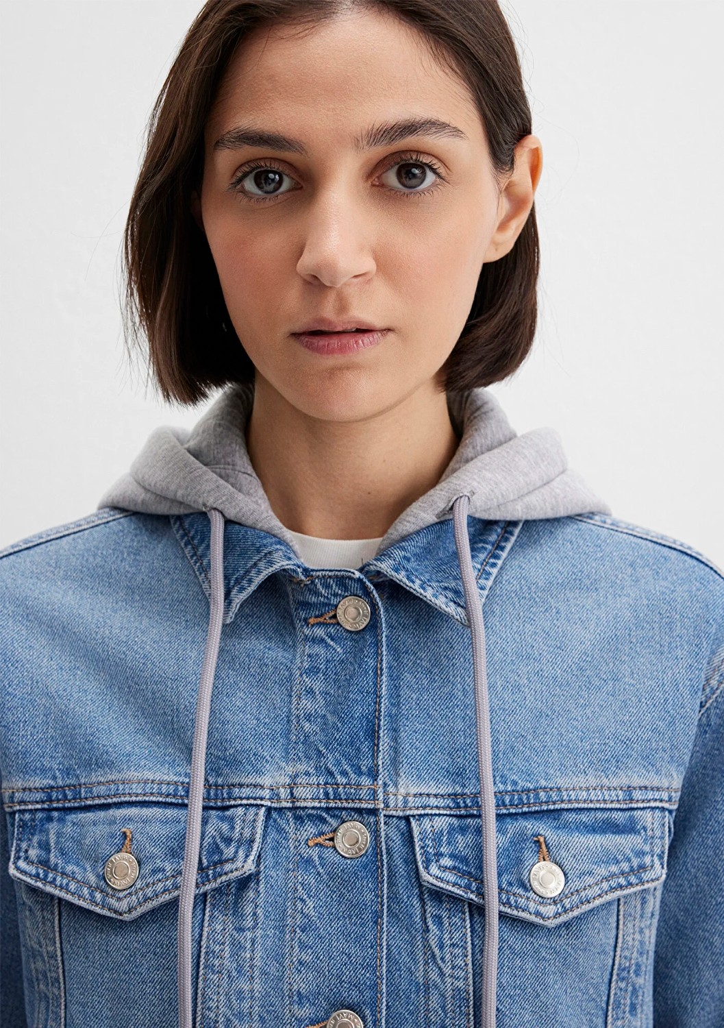 Mavi Karla 90lar Indigo Mavisi Jean Ceket 110154-85296 görsel 6