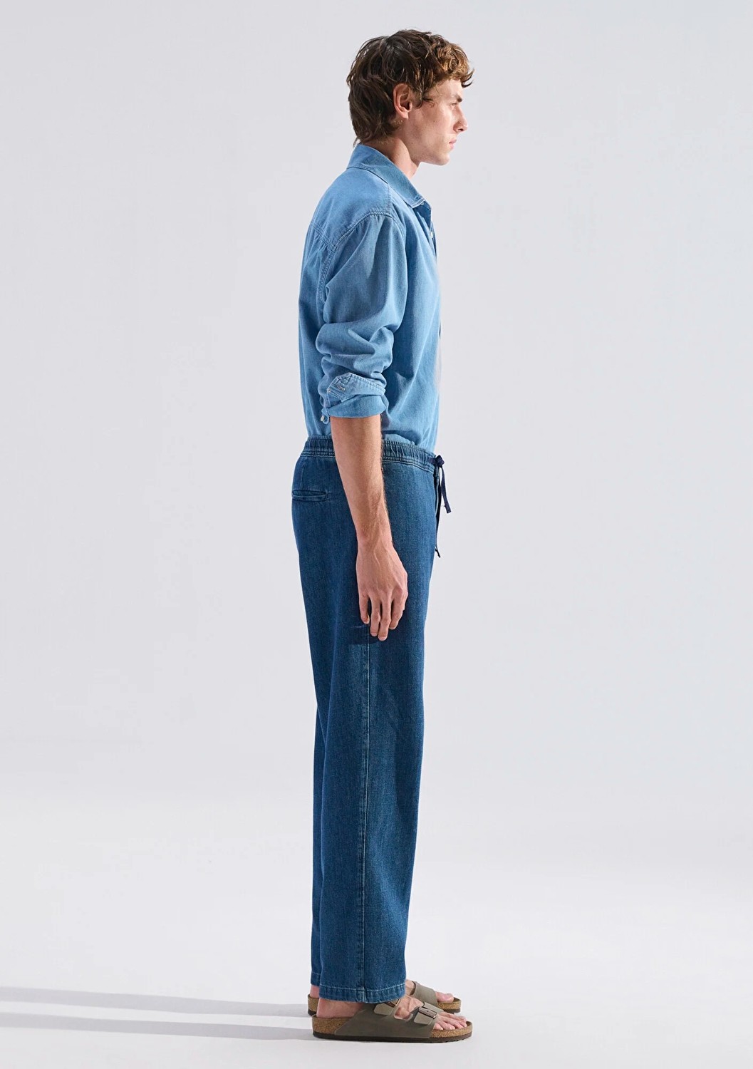 Mavi Andros Mavi Edition Indigo Mavisi Keten Karışımlı Jean Pantolon 0021045-A3880 görsel 7